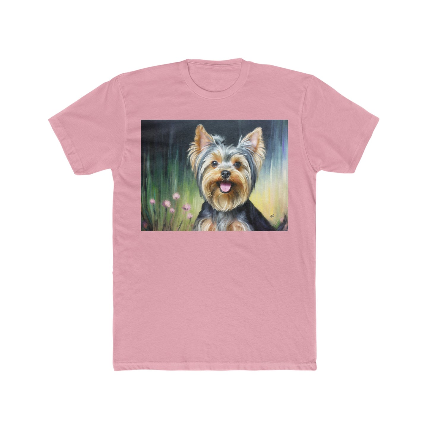 Yorkie #3 -- Men's Fitted Cotton Crew Tee