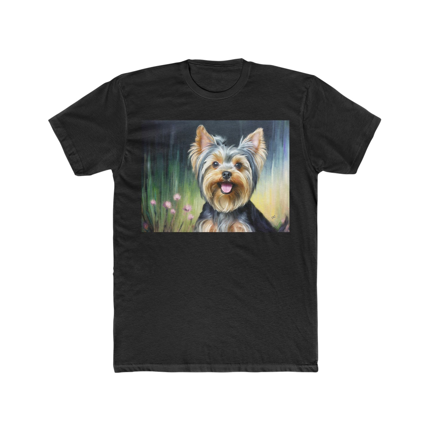 Yorkie #3 -- Men's Fitted Cotton Crew Tee