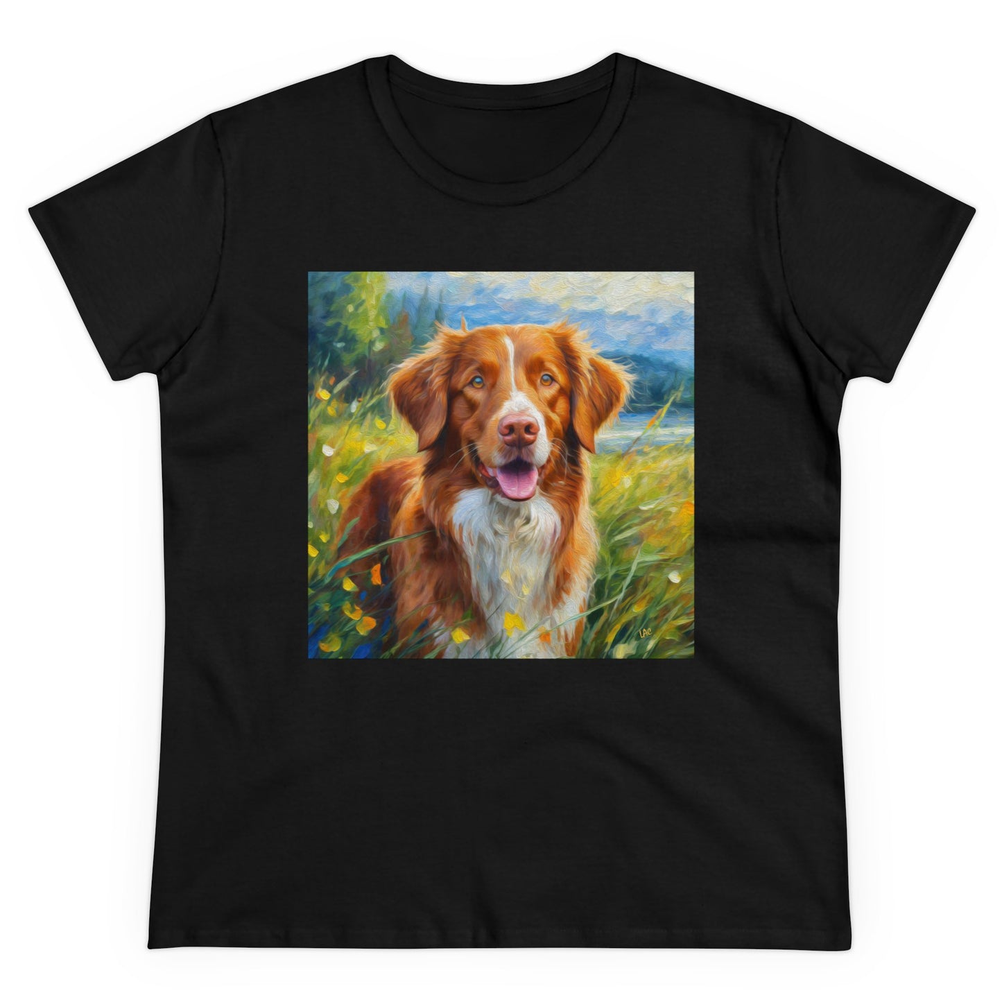 Nova Scotia Duck Tolling Retriever 'DIxie' Women's Midweight Cotton Tee