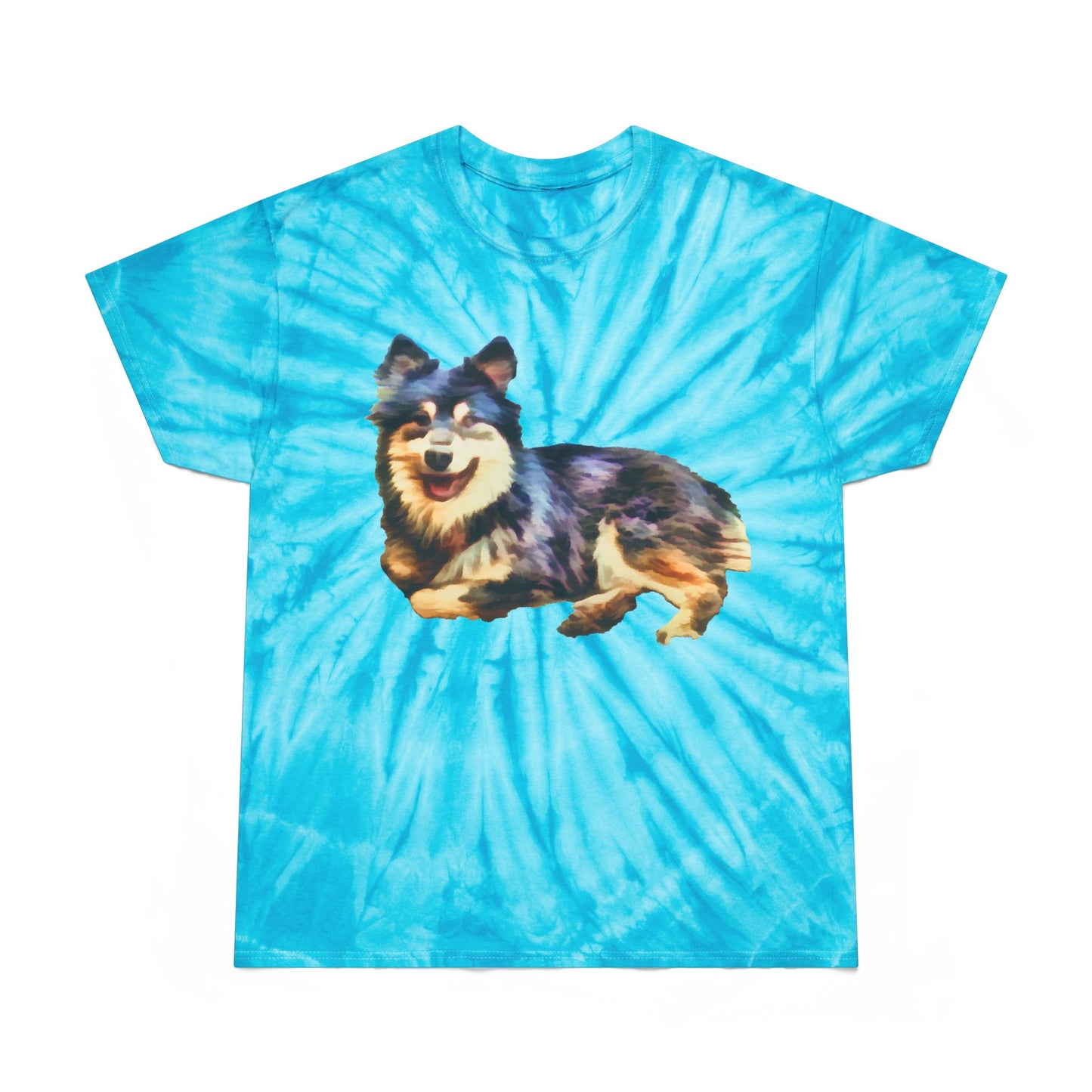 Finnish Lapphund Unisex Cotton Tie-Dye Tee, Cyclone