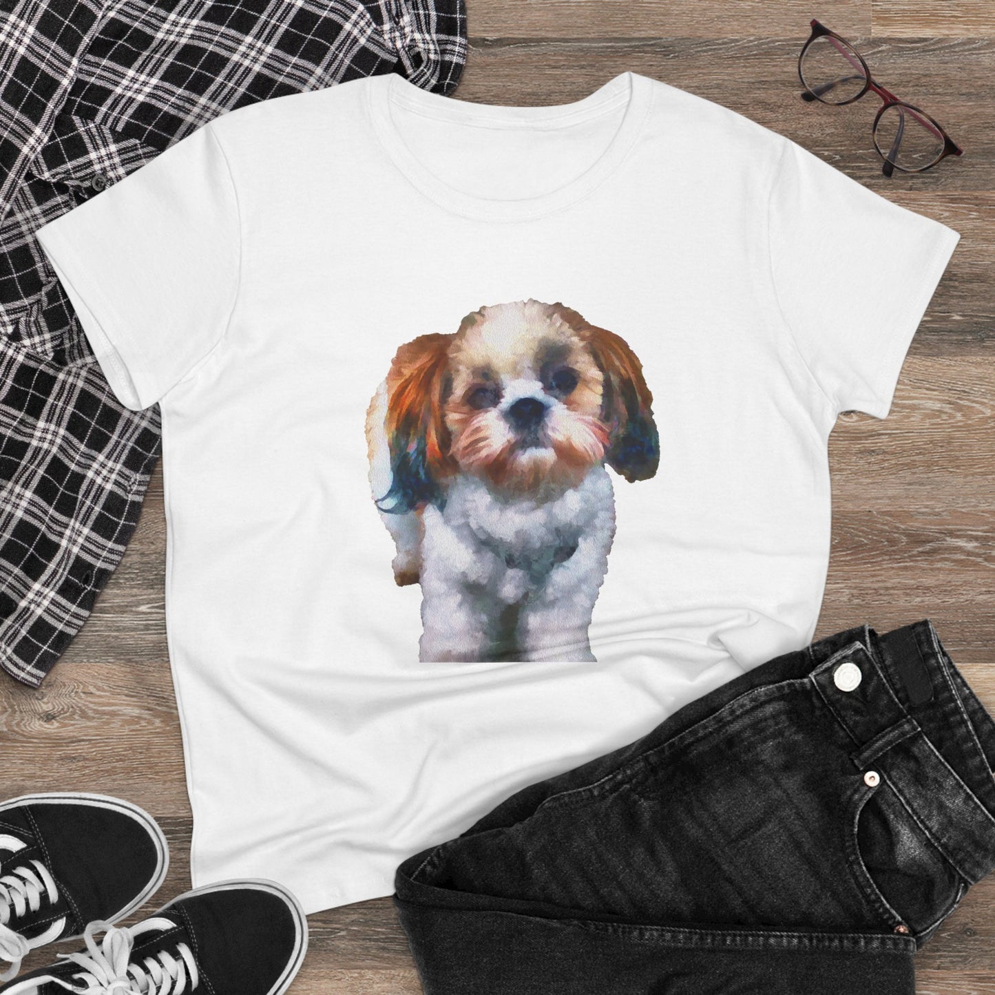 Shih-Tzu Women's Midweight Cotton Tee