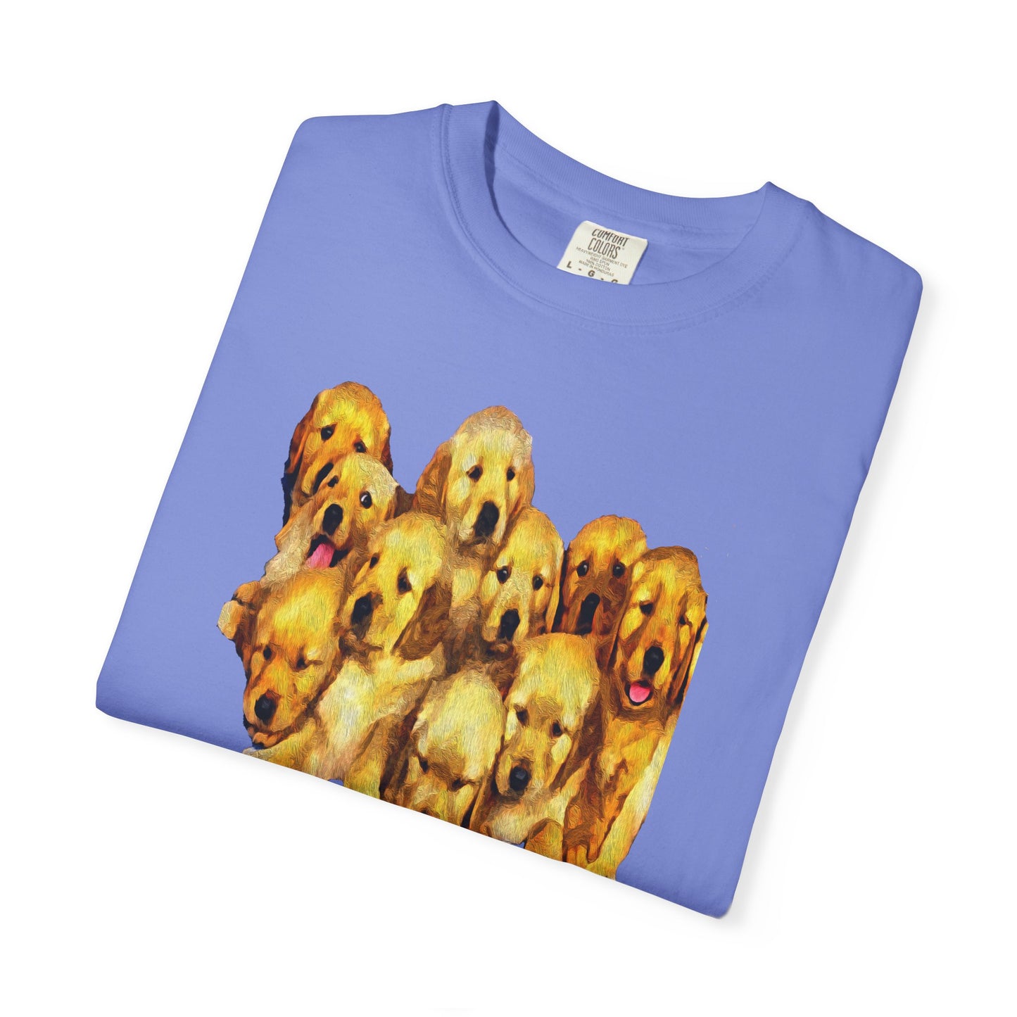 Golden Retriever Puppies Unisex-Adult Relaxed Fit Cotton T-shirt