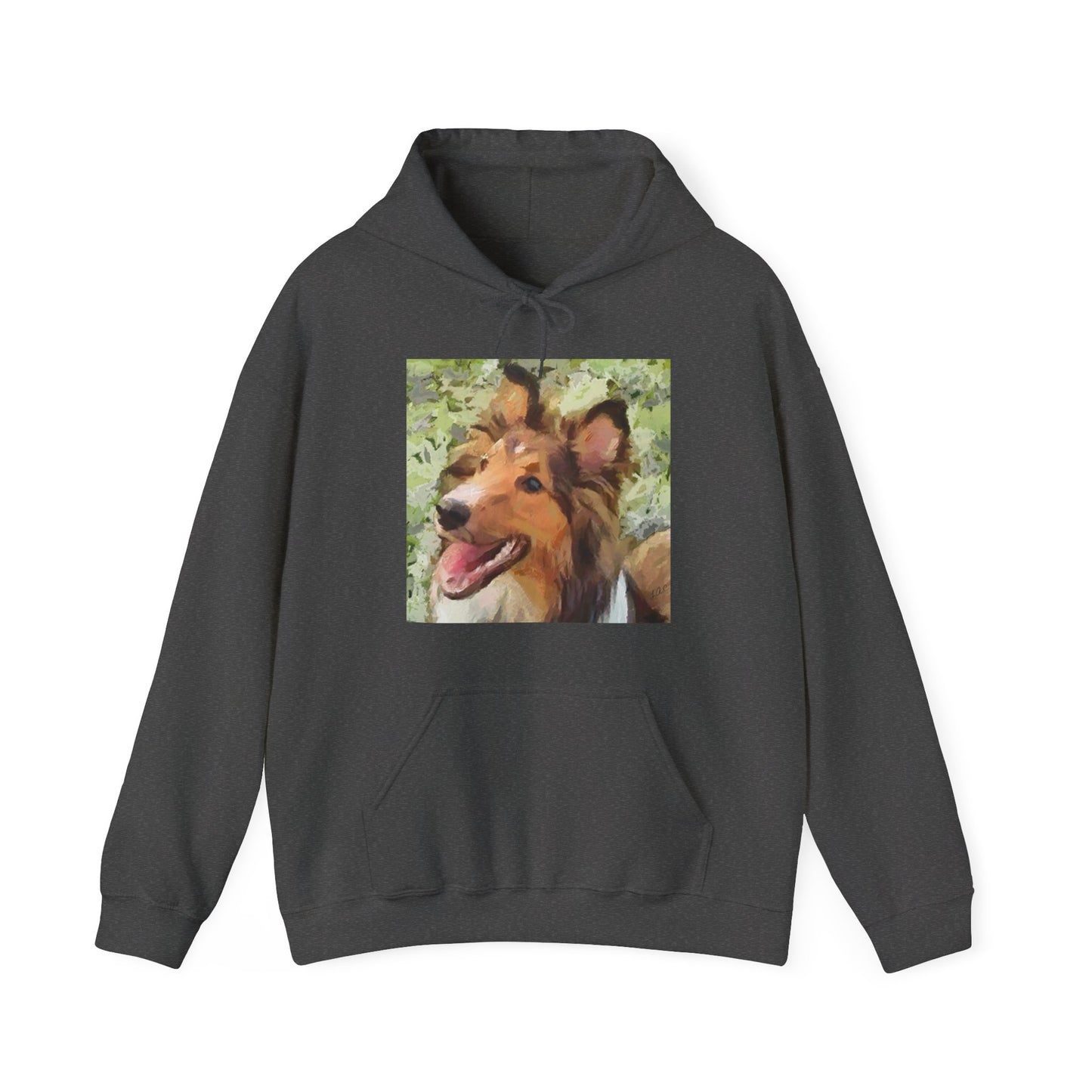 Shetland Sheepdog - Sheltie - "Sheltie Mae' Unisex 50/50 Hooded Sweatshirt
