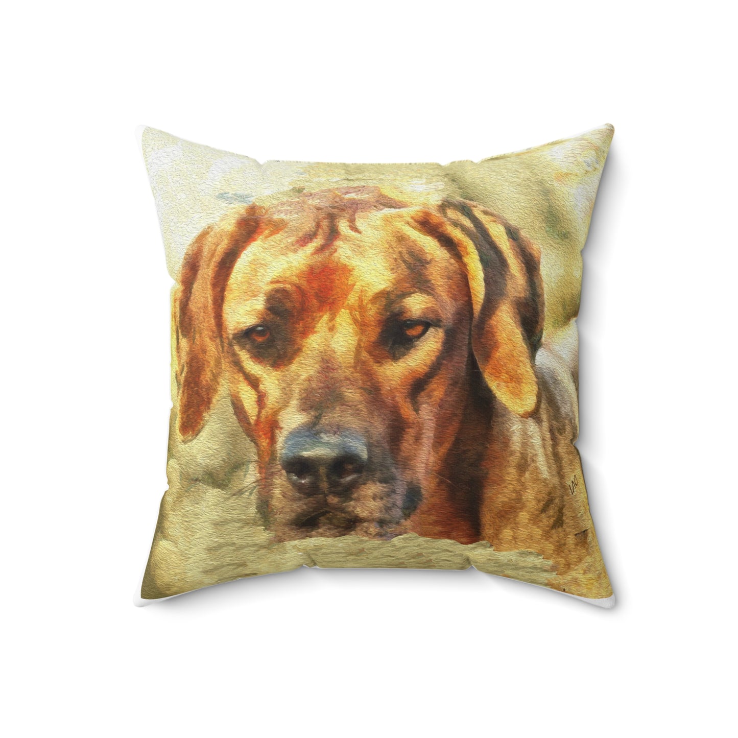 Rhodesian Ridgeback 'Zulu' Spun Polyester Throw Pillow