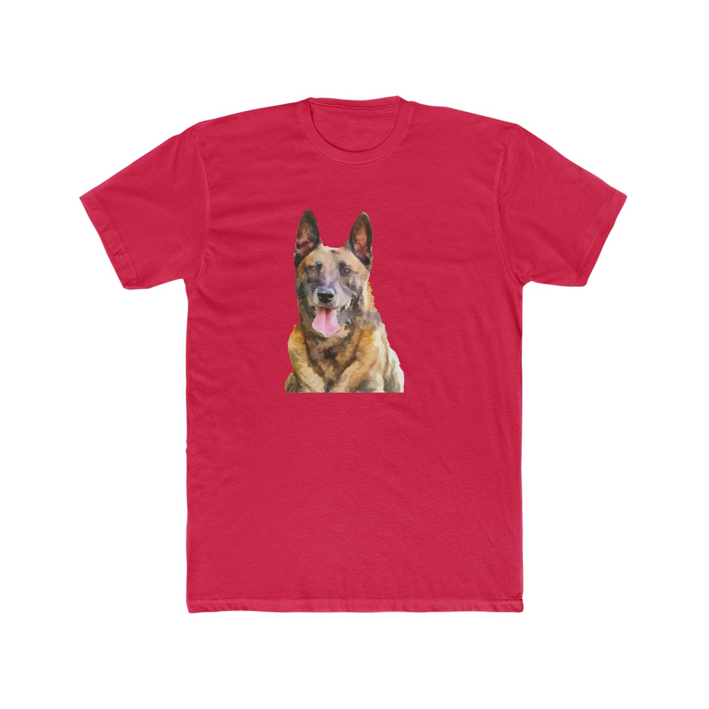 Belgian Malinois Men's Fitted Cotton Crew Tee