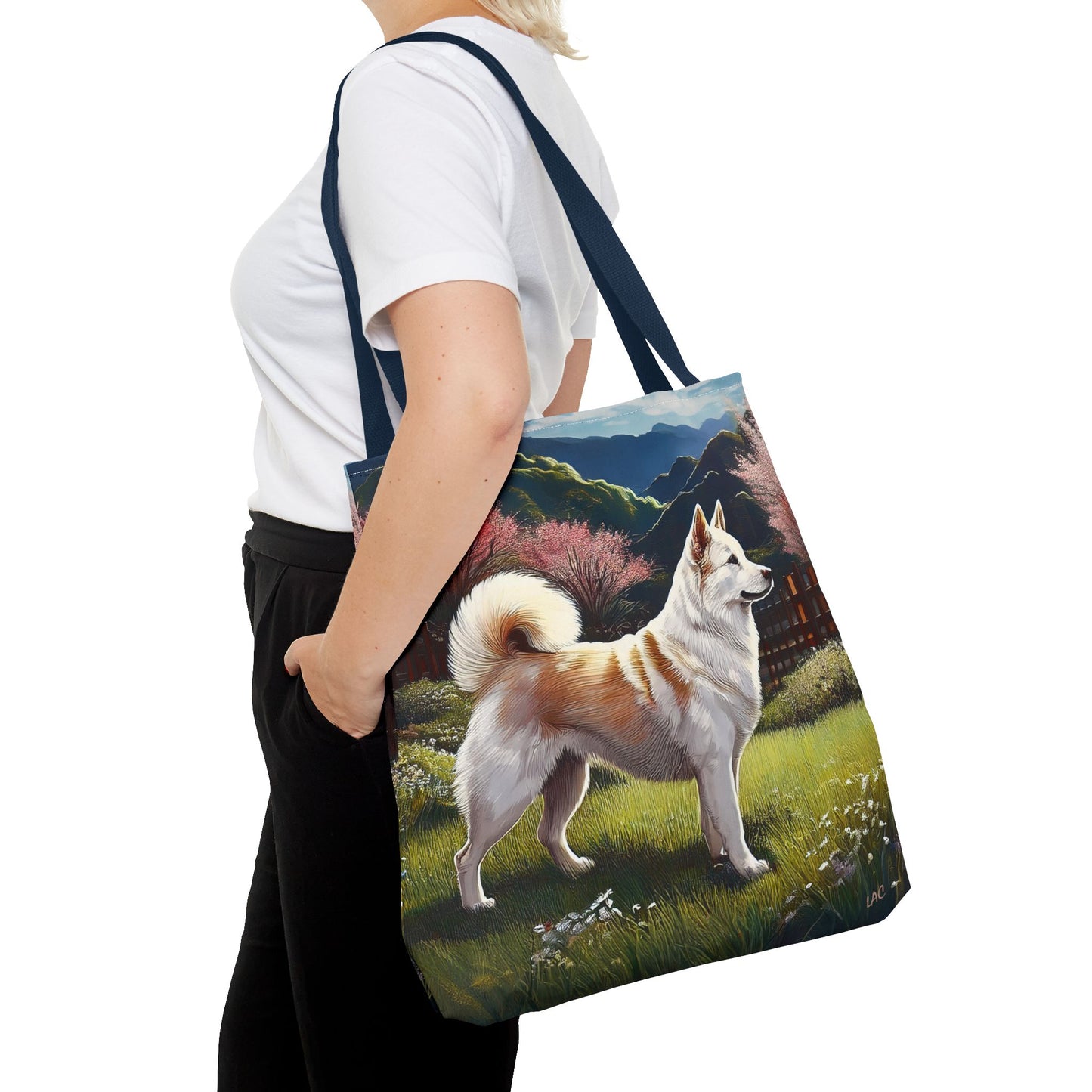 Kishu Ken Polyester Tote Bag - Adventure Awaits!