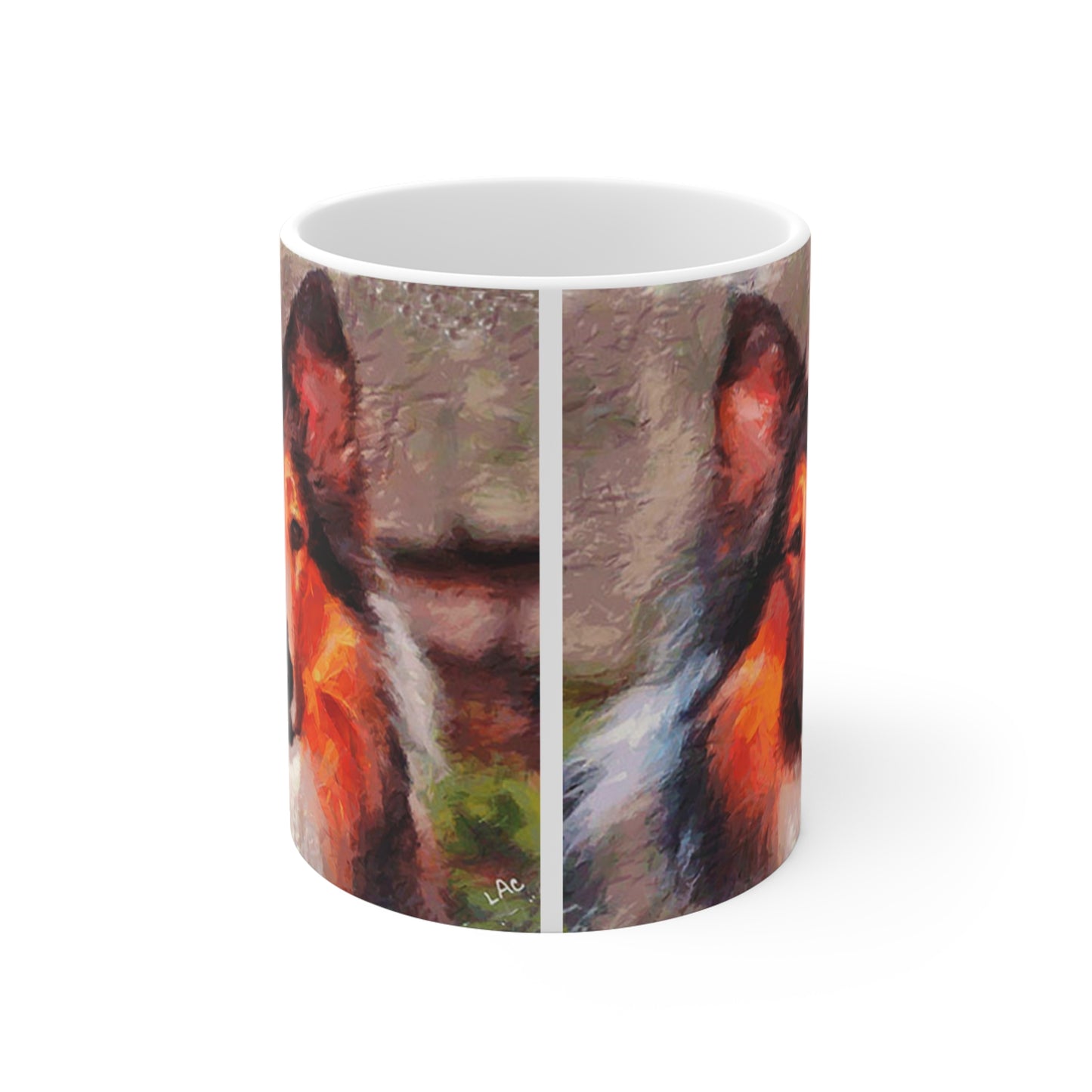 Rough Coated Collie Ceramic Mug 11oz - A Sip of Canine Charm