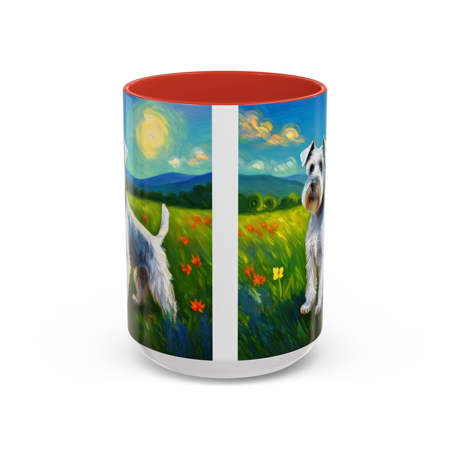 White Schnauzer Accent Coffee Mug - 2 Sizes
