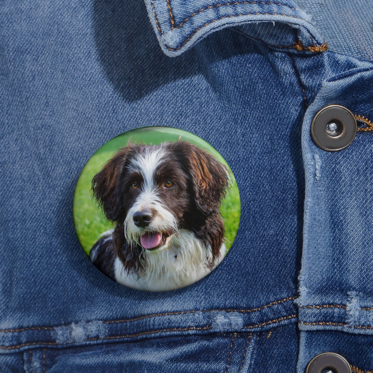 Curly-Coated Retriever Meal Pinback Button