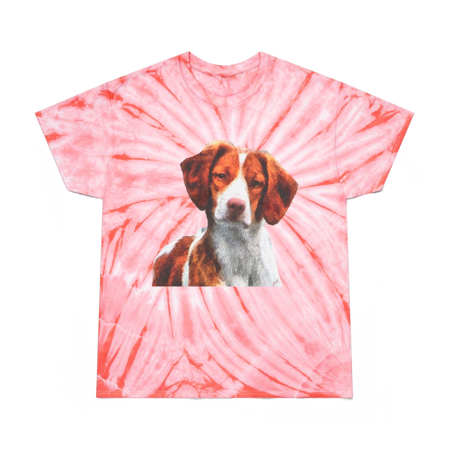Brittany Spaniel 'Gunner' Unisex Tie-Dye Tee, Cyclone