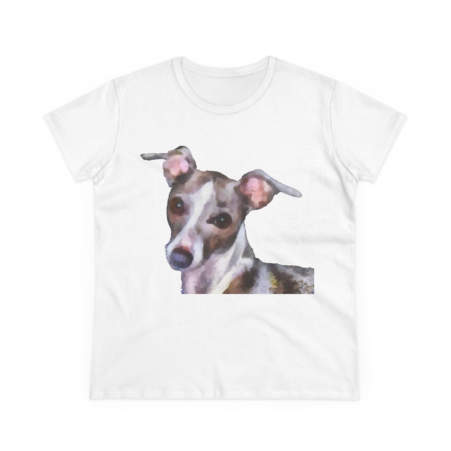 Italian Greyhound 'Lilly' Women's Midweight Cotton Tee