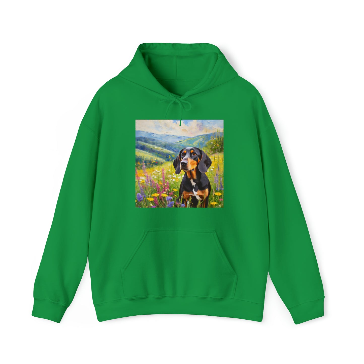 Black & Tan Coonhound Fine Art Hoodie