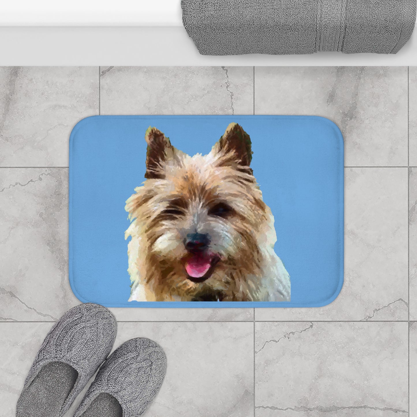 Charming Cairn Terrier Bathroom Rug Mat