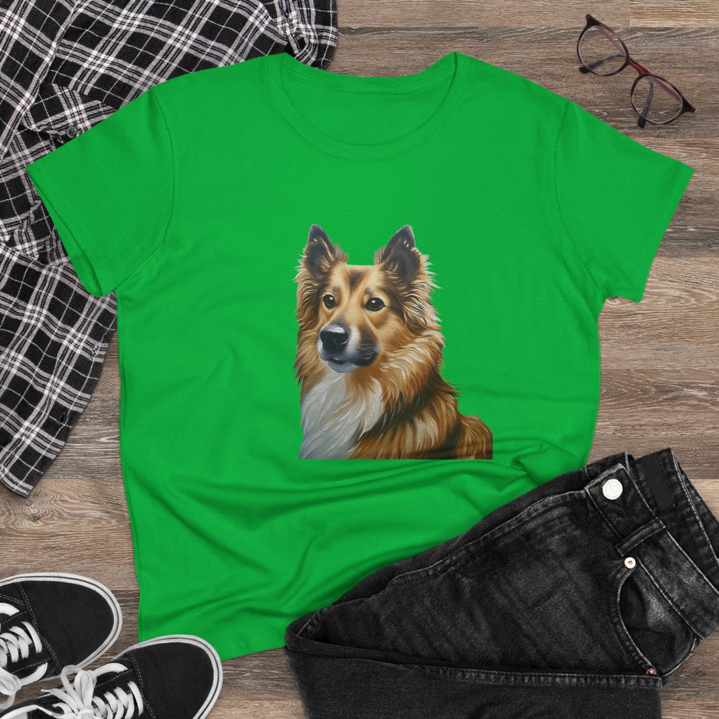 Icelandic Sheepdog Women's Midweight Cotton Tee