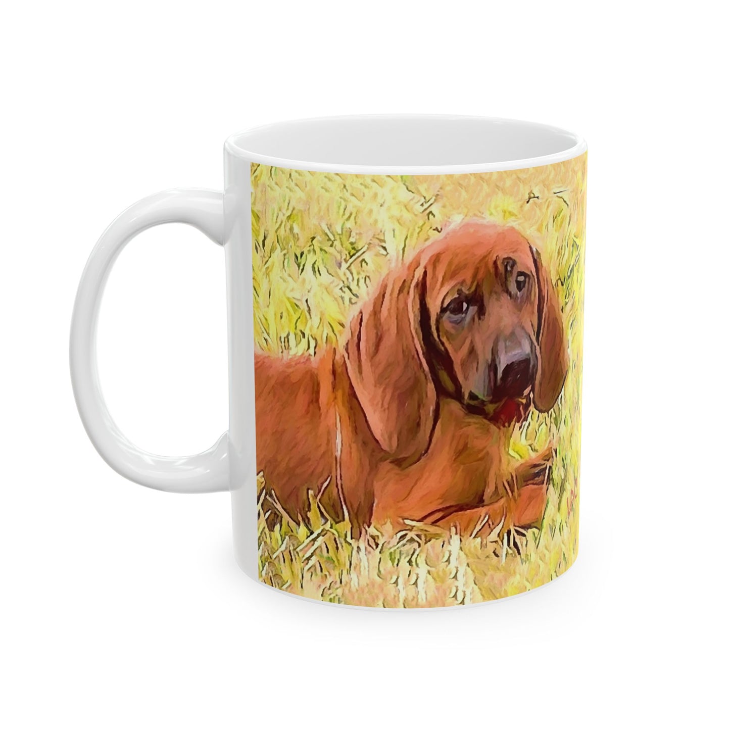 Redbone Coonhound Ceramic Mug 11oz