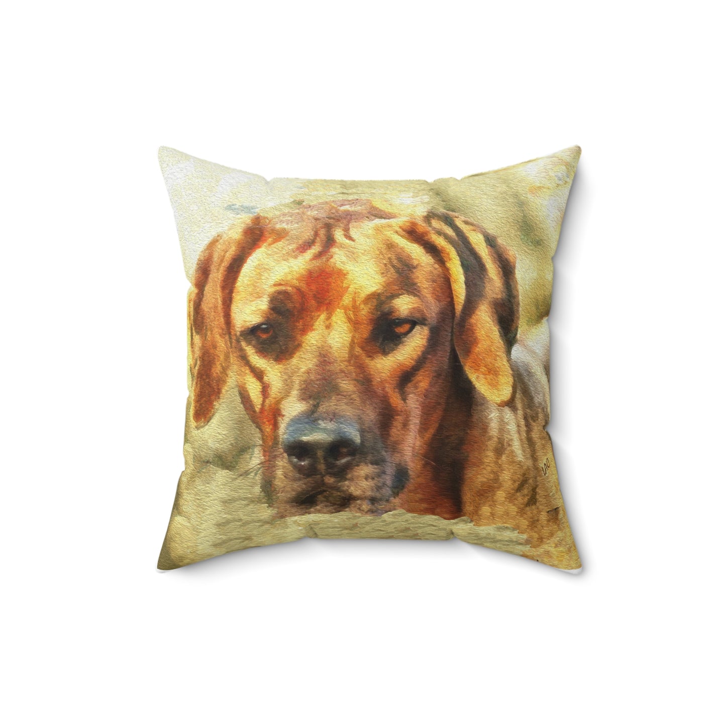 Rhodesian Ridgeback 'Zulu' Spun Polyester Throw Pillow