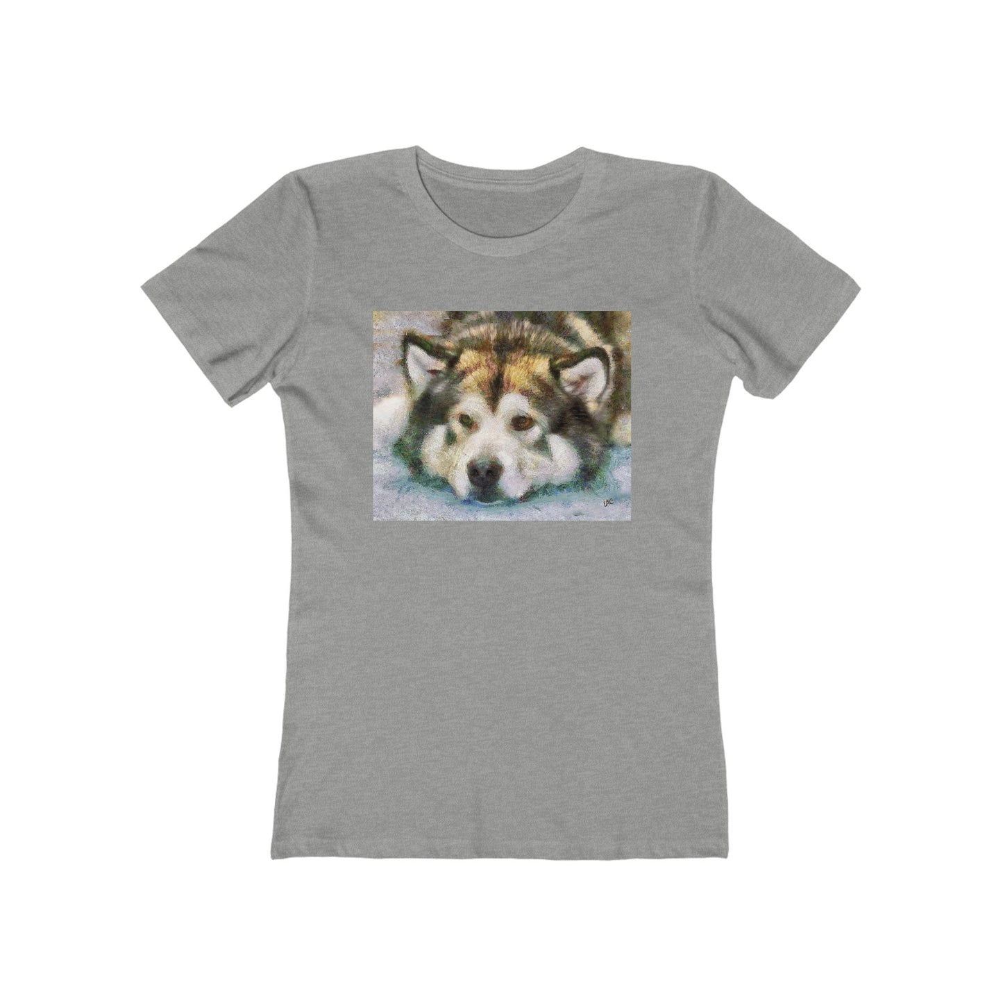 Alaskan Malamute 'Eyak' Women's Slim Fit Ringspun Cotton T-Shirt
