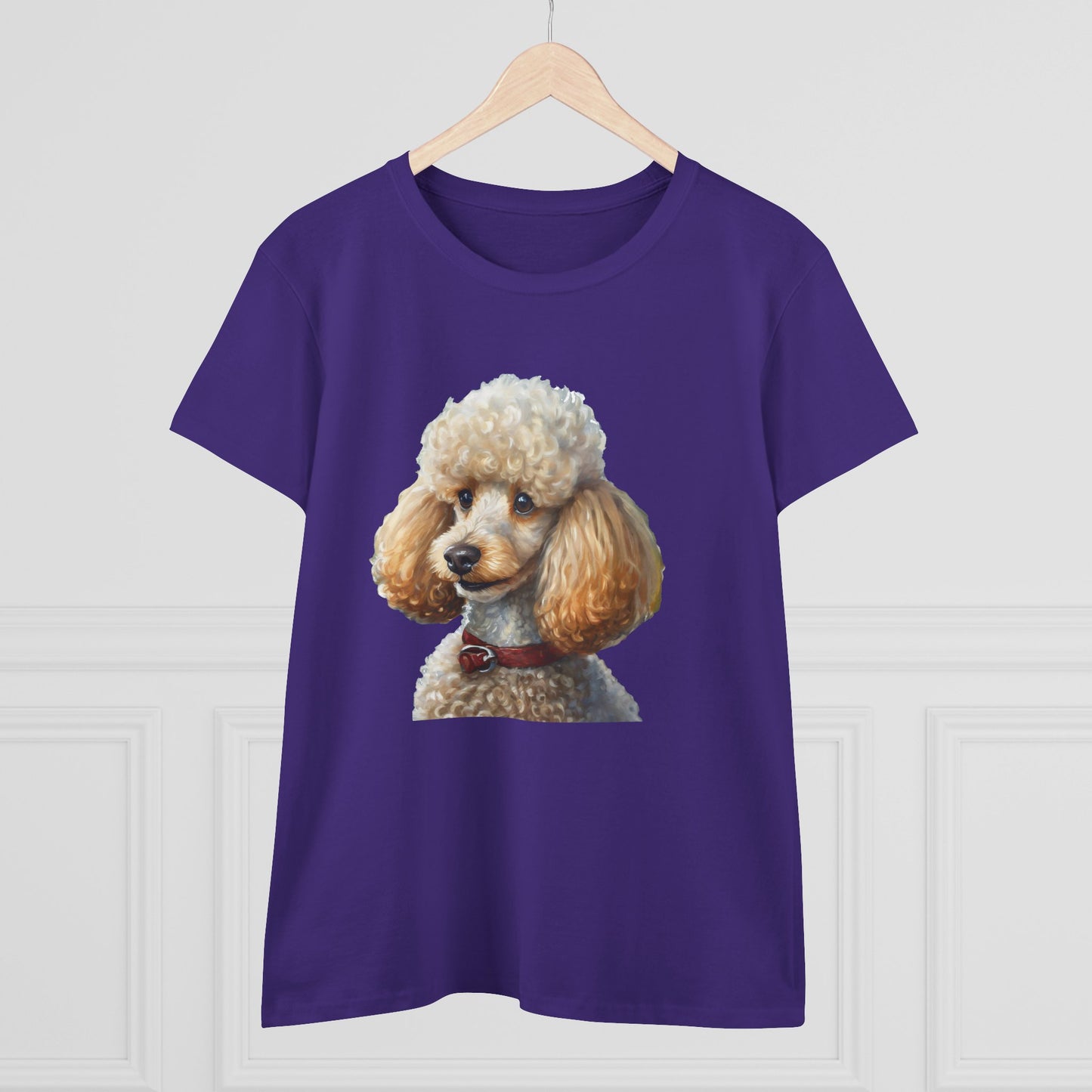 Standard Poodle #2 Women's Midweight Cotton Tee