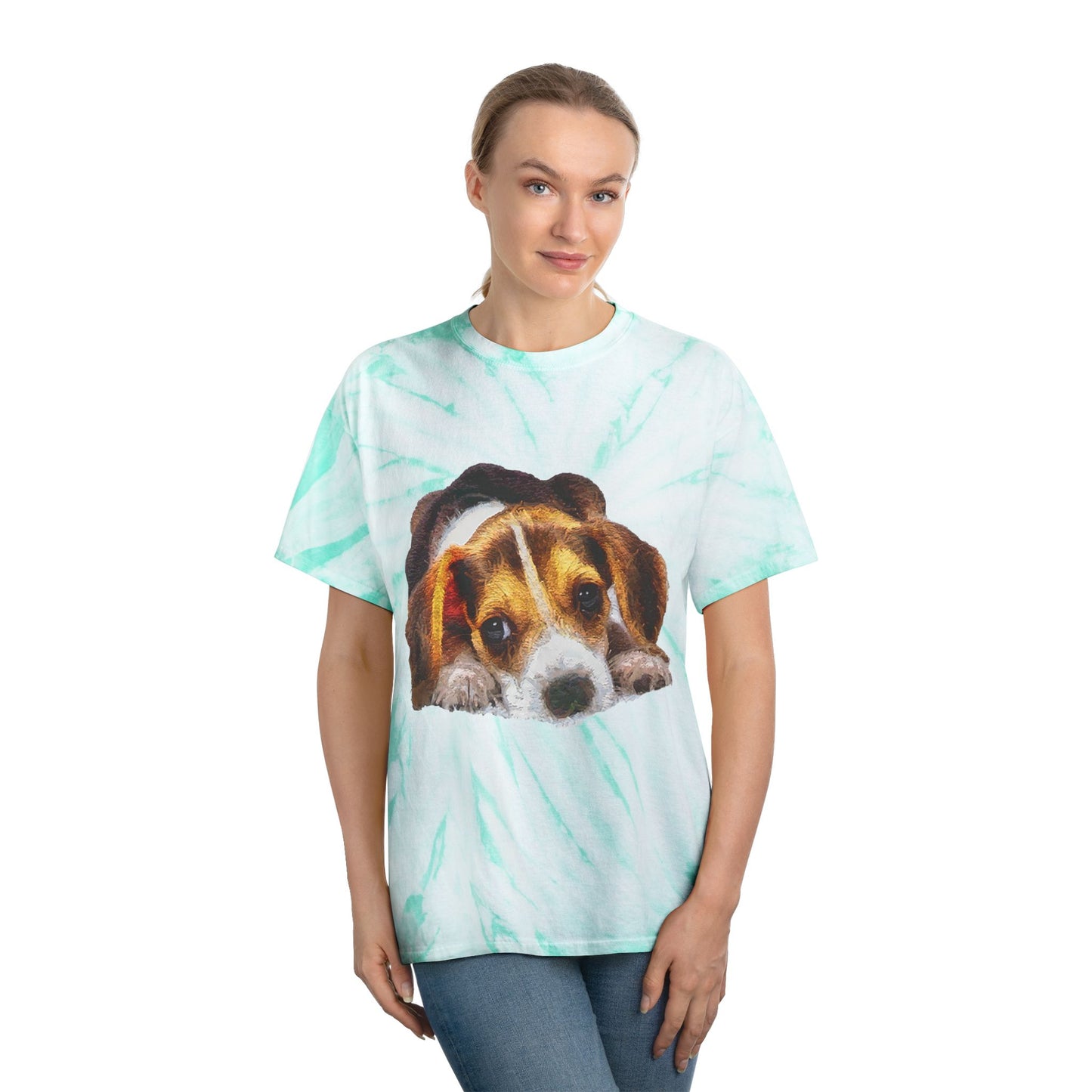 Beagle 'Daisy Mae' Unisex Cotton Tie-Dye Tee, Cyclone