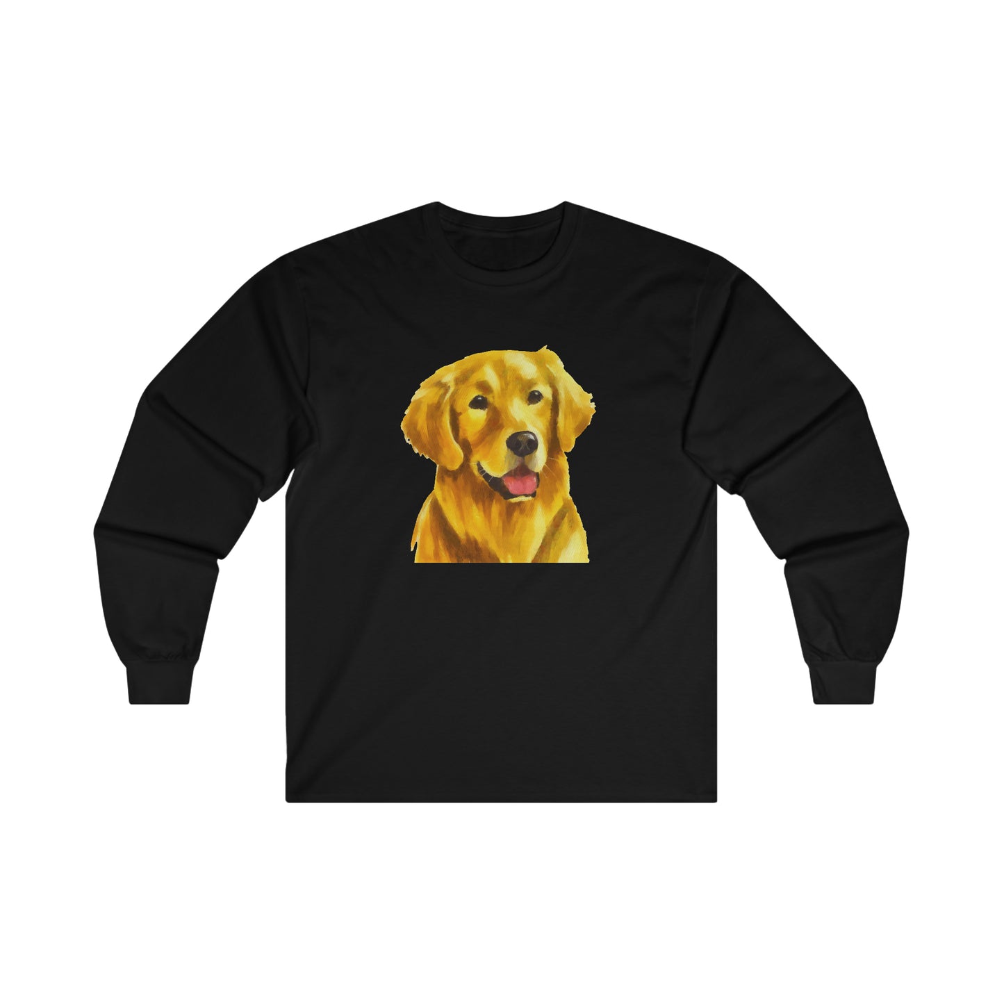 Beau the Golden Retriever Unisex Cotton Long Sleeve Tee