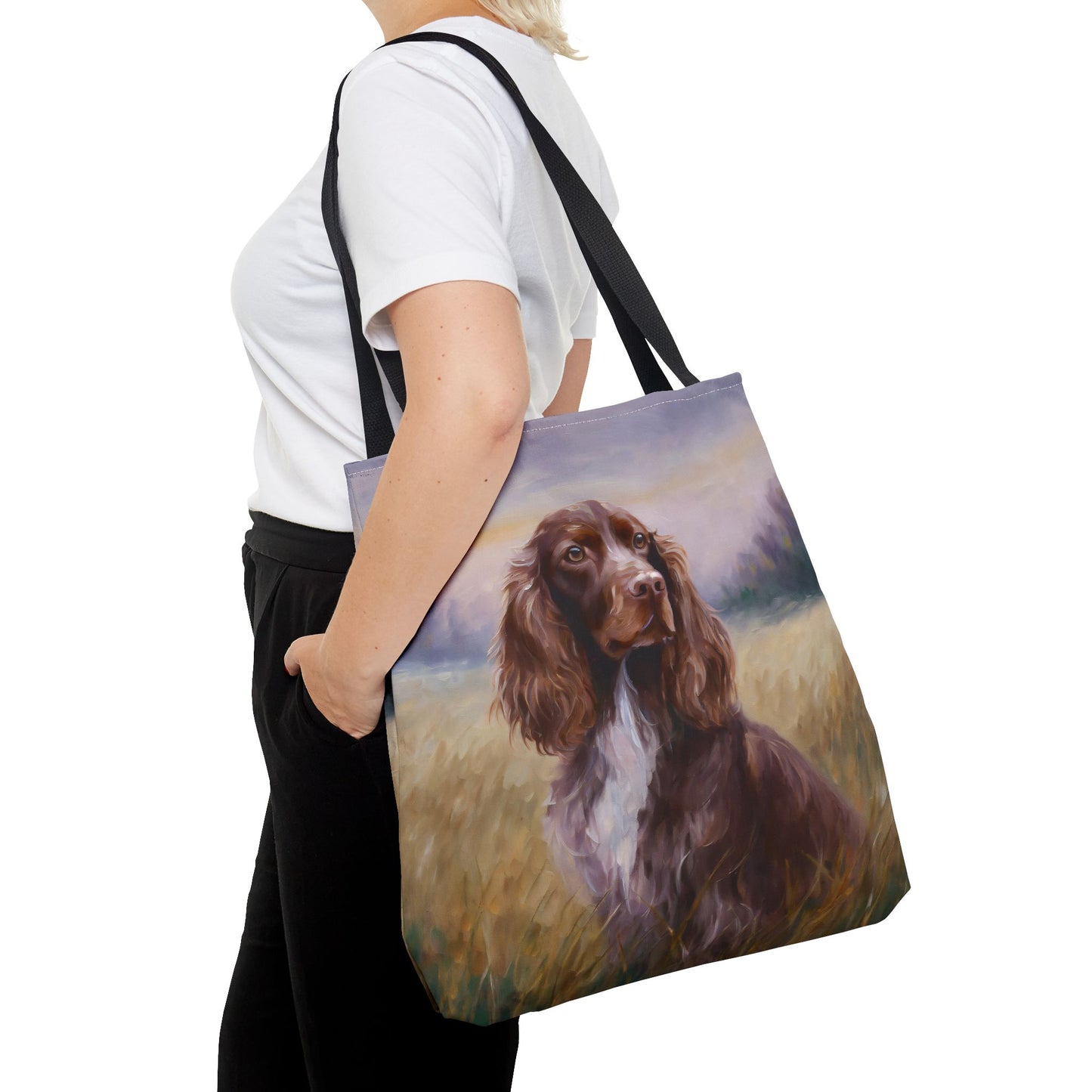 Field Spaniel Polyester Tote Bag (AOP)