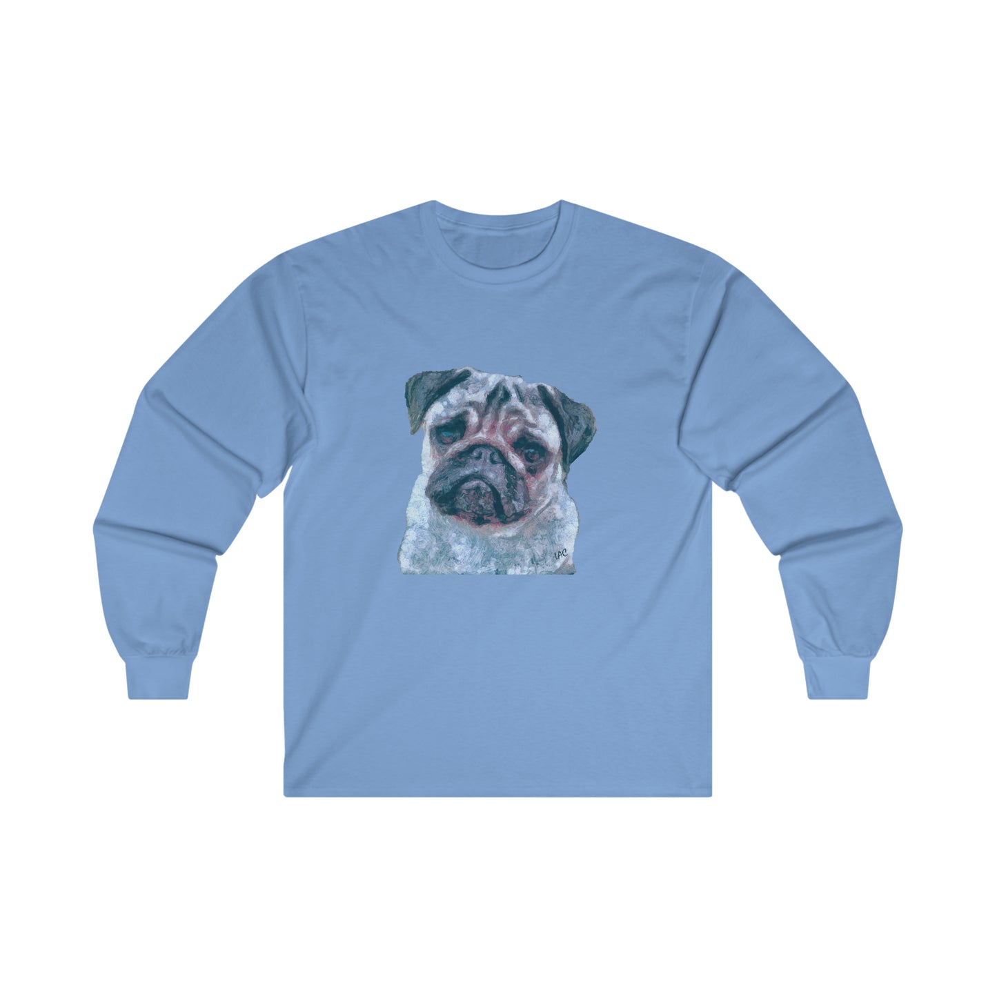 Pug 'Pompey' Unisex Cotton Long Sleeve Tee