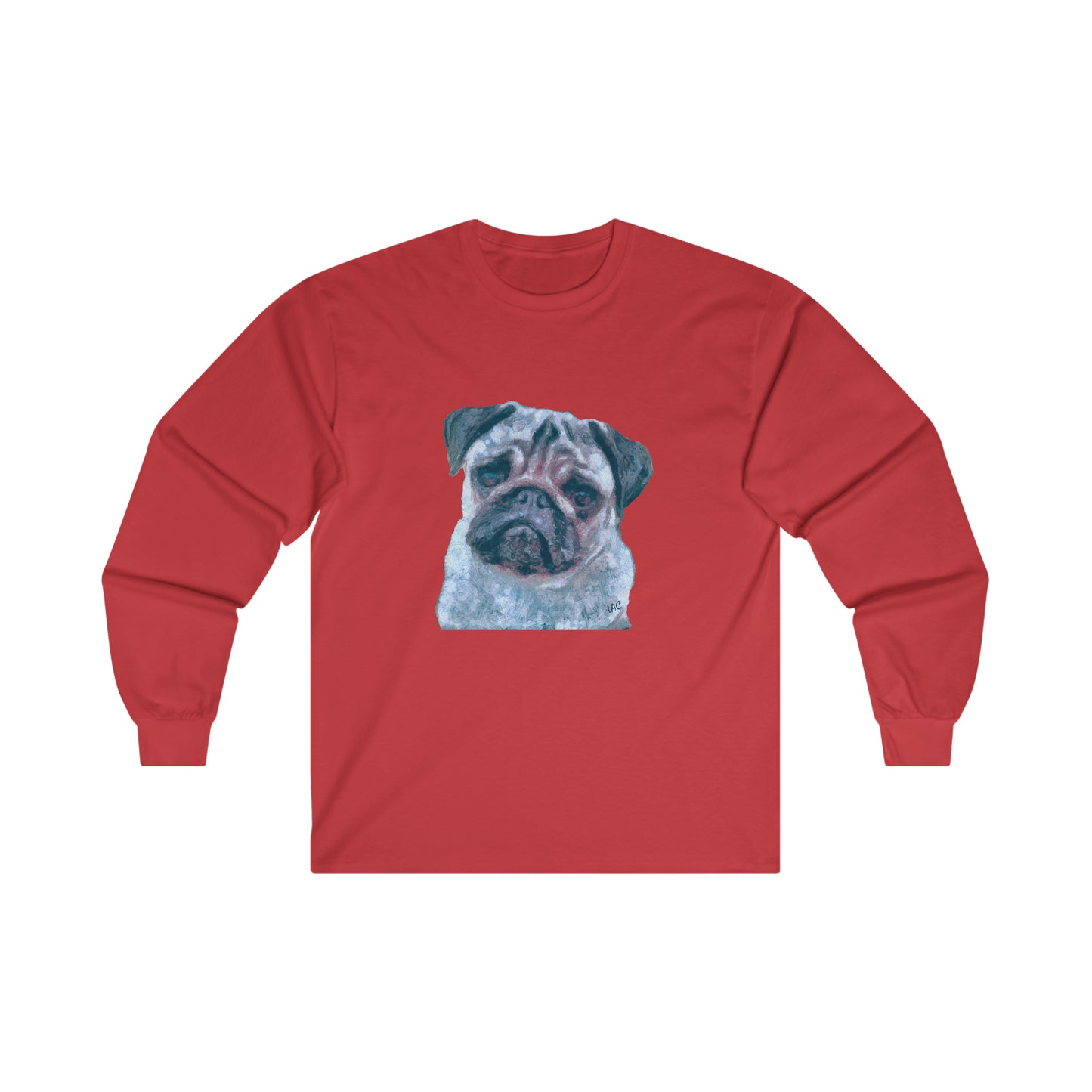 Pug 'Pompey' Unisex Cotton Long Sleeve Tee
