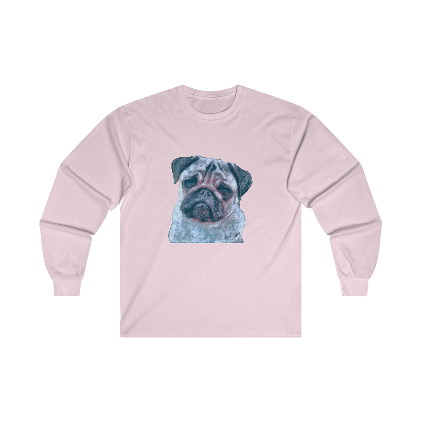 Pug 'Pompey' Unisex Cotton Long Sleeve Tee