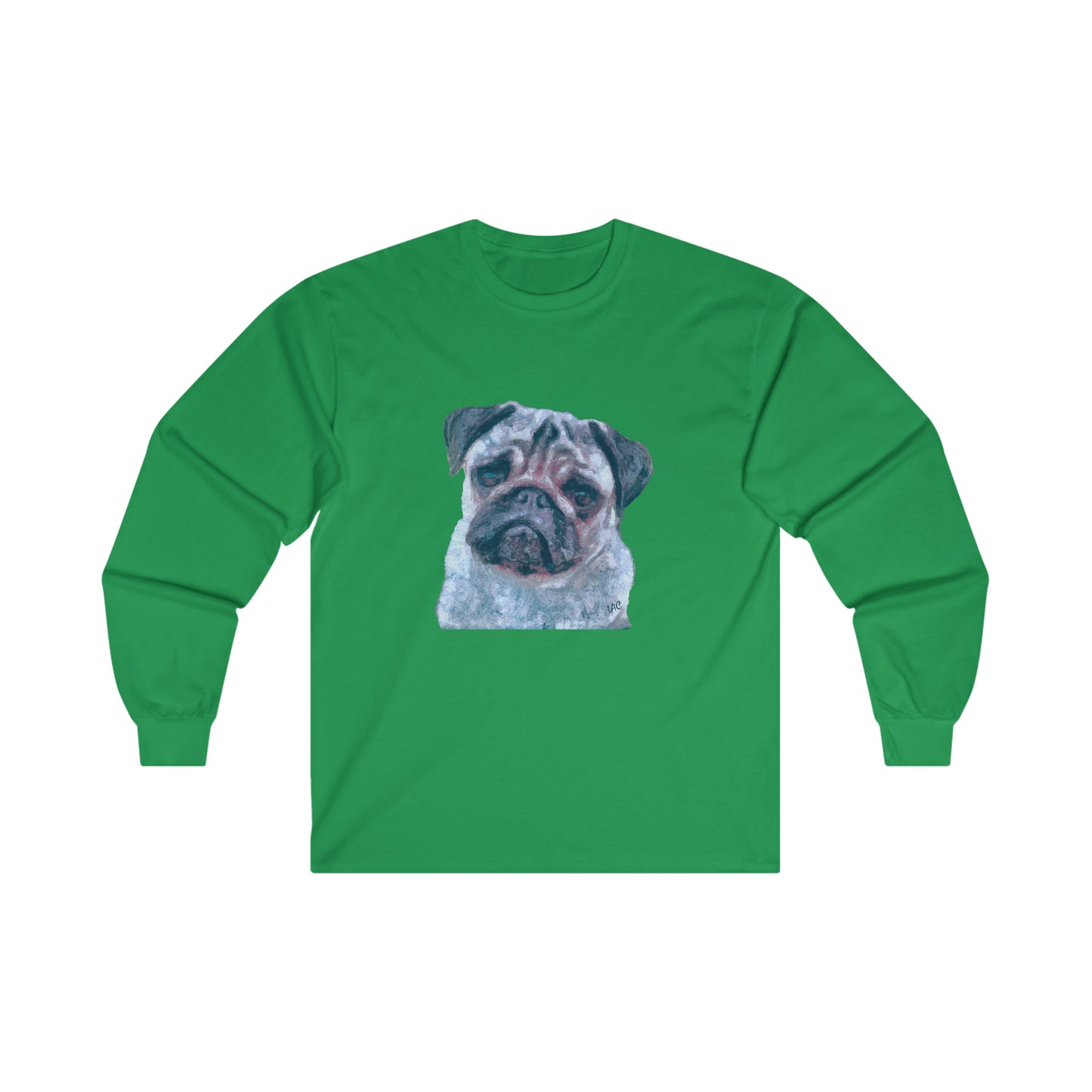 Pug 'Pompey' Unisex Cotton Long Sleeve Tee