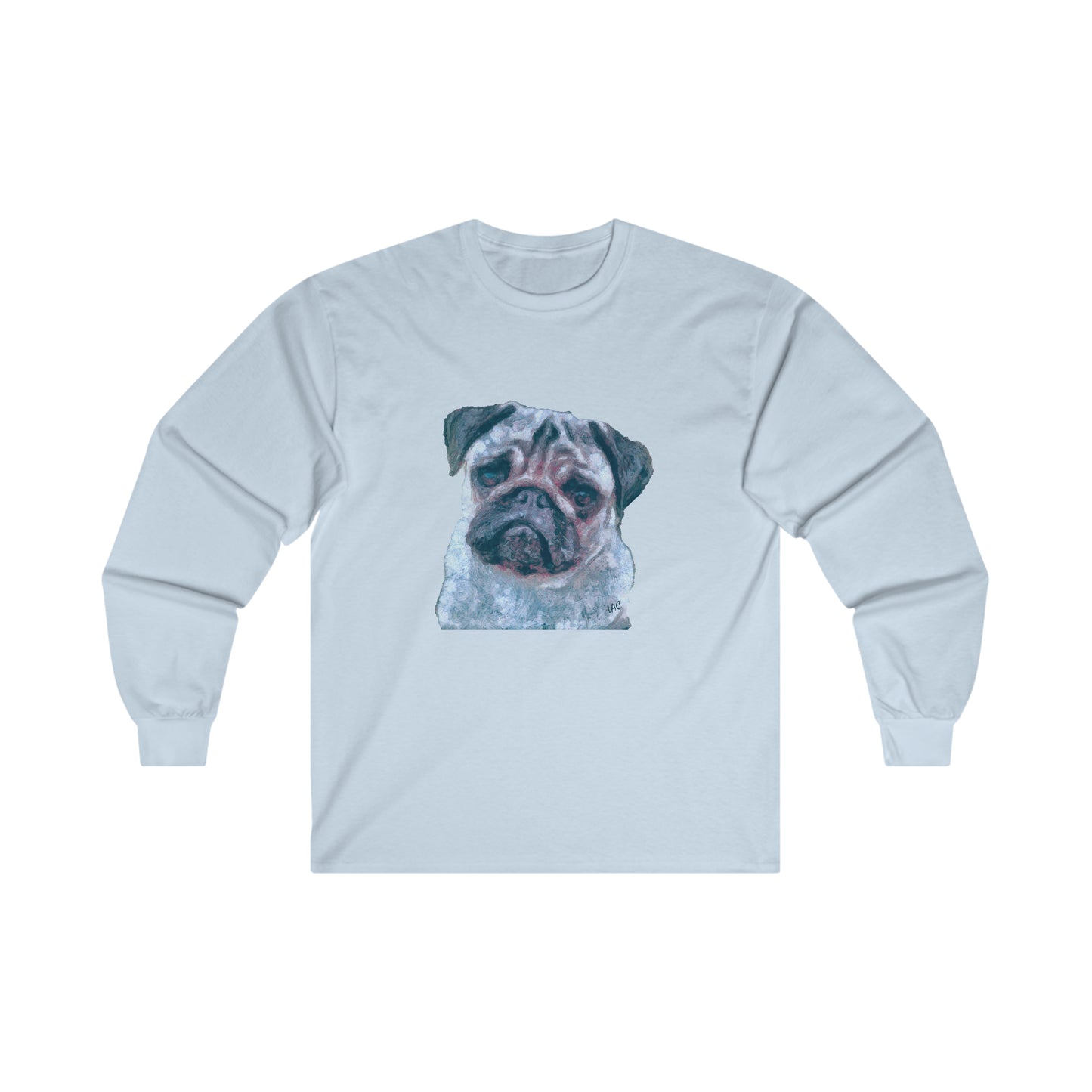 Pug 'Pompey' Unisex Cotton Long Sleeve Tee