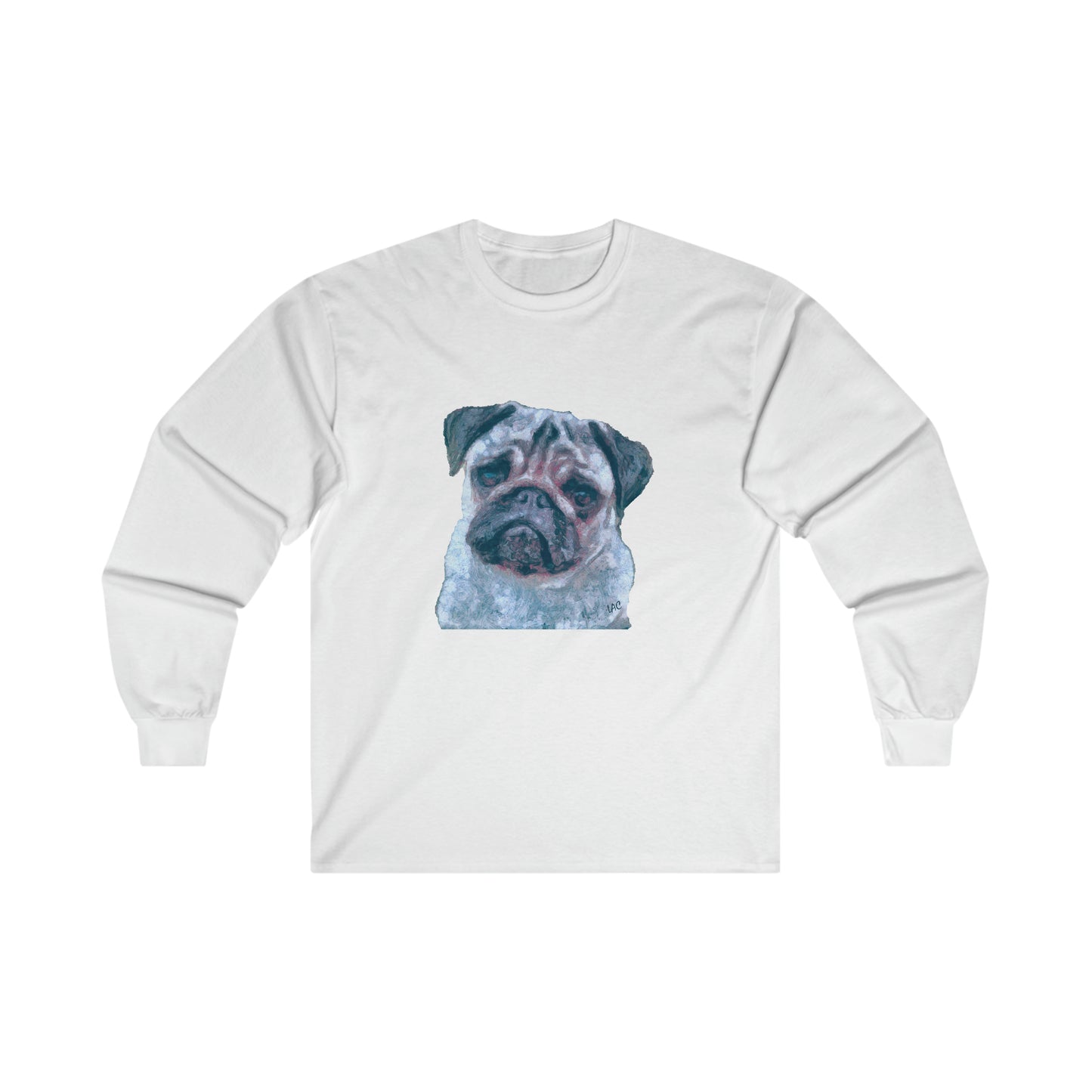Pug 'Pompey' Unisex Cotton Long Sleeve Tee