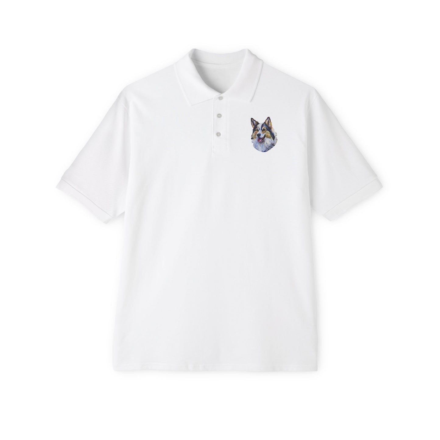 Alaskan Klee Kai Men's Piqué Polo Shirt - Elegance in Comfort