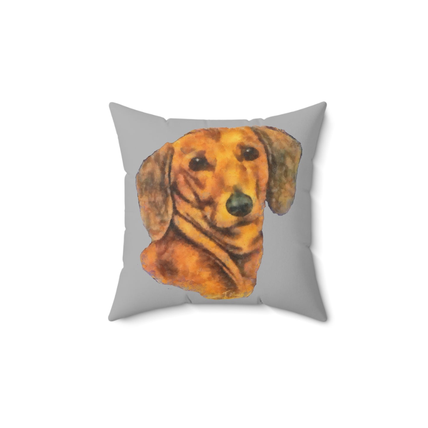 Dachshund 'Doxie #1' Spun Polyester Throw Pillow