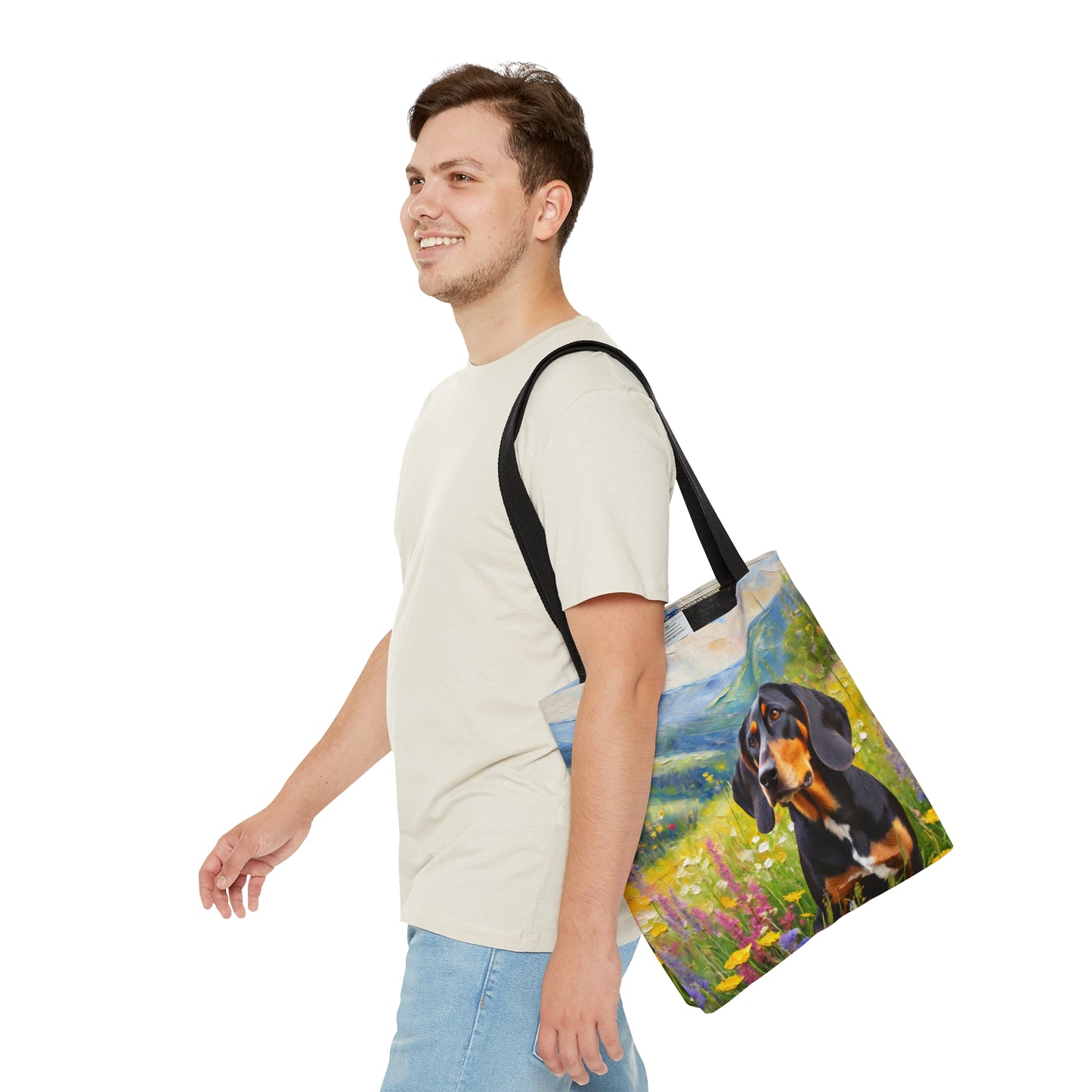 Black & Tan Coonhound Tote Bag