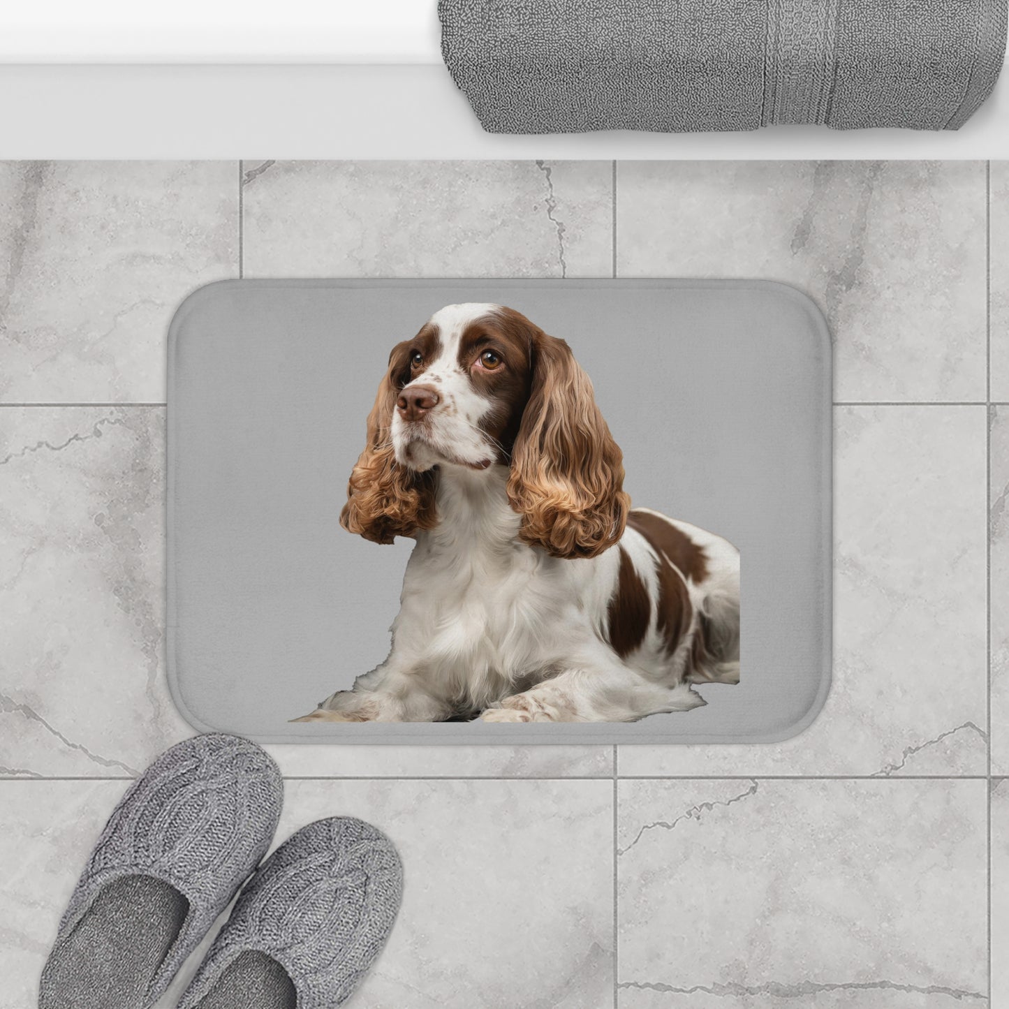 Charming French Spaniel Bathroom Rug Mat