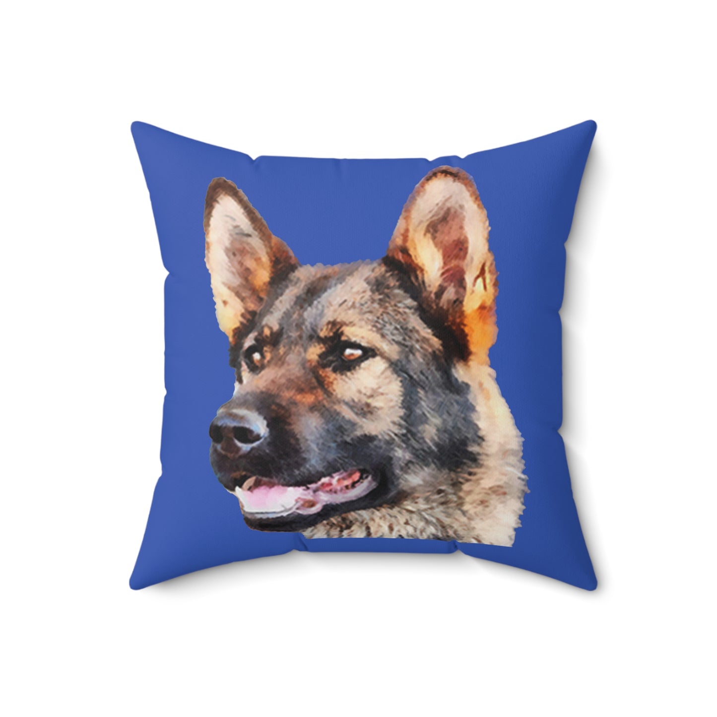 German Shepherd 'Hans' Spun Polyester Throw Pillow
