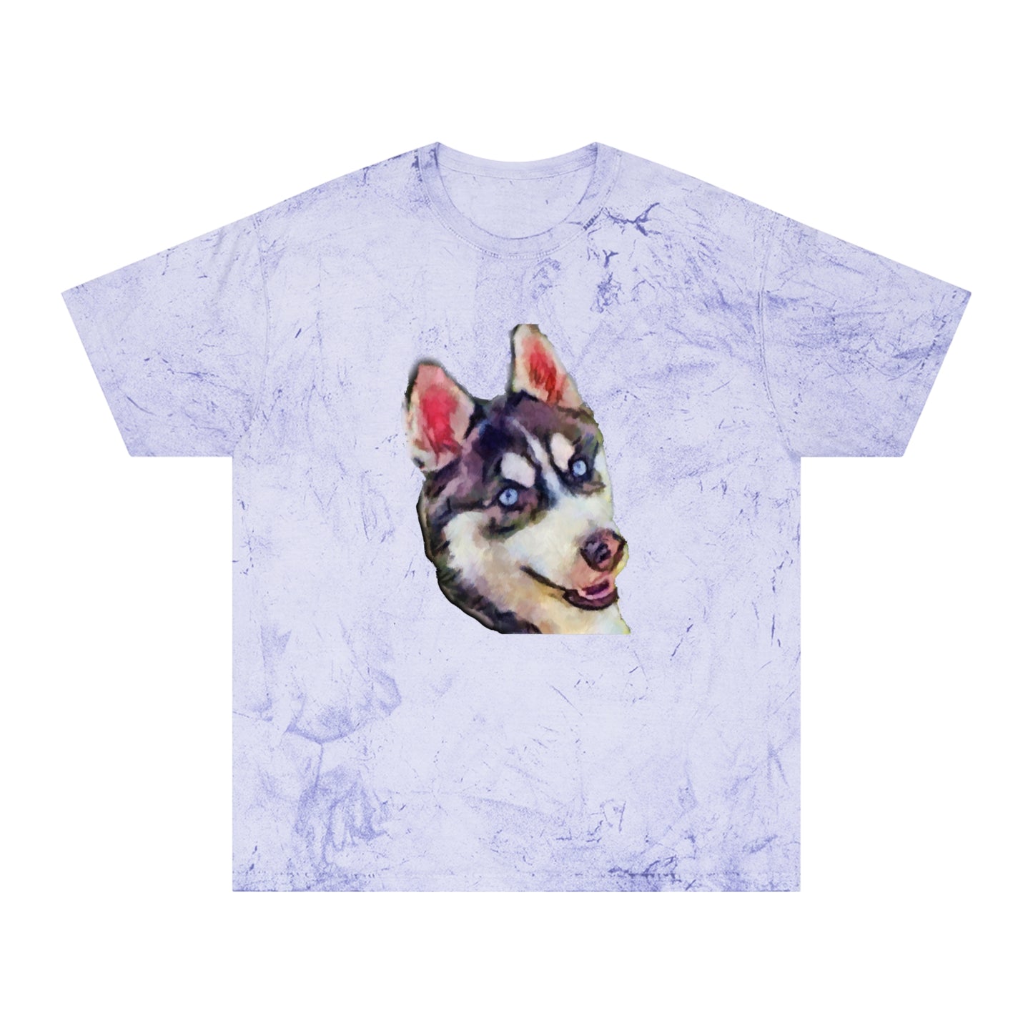 Siberian Husky 'Iditarod' Unisex Cotton Color Blast T-Shirt