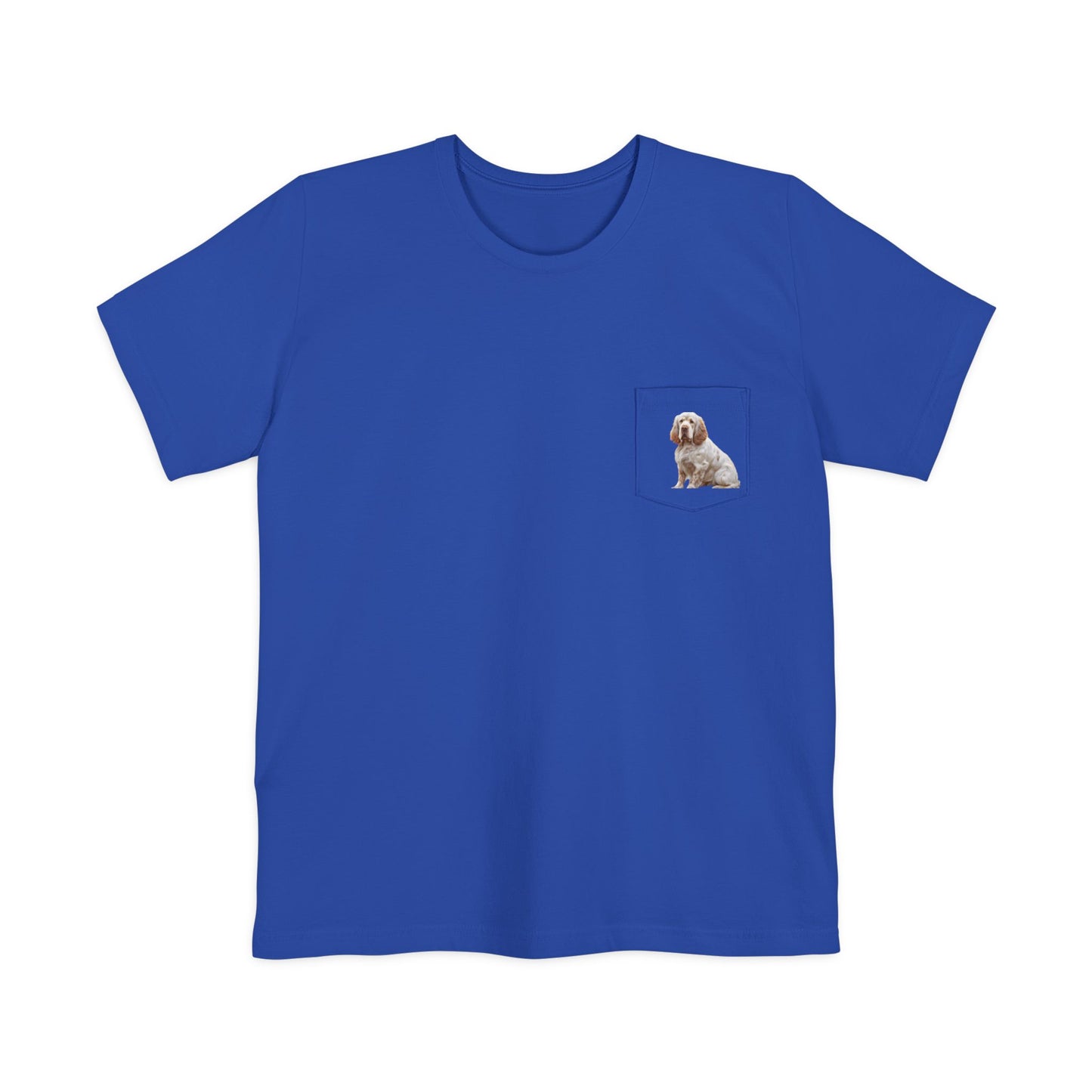 Clumber Spaniel Unisex Pocket T-shirt