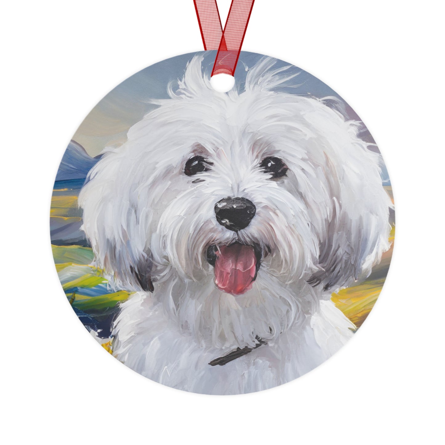 Coton de Tulear Delightful Metal Ornaments