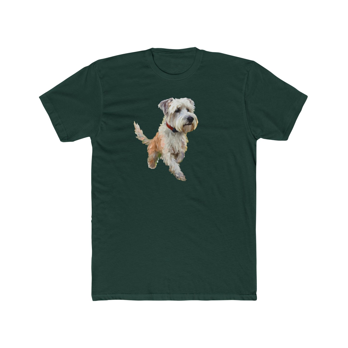 Dandie Dinmont Terrier - Men's Fitted Cotton Crew Tee