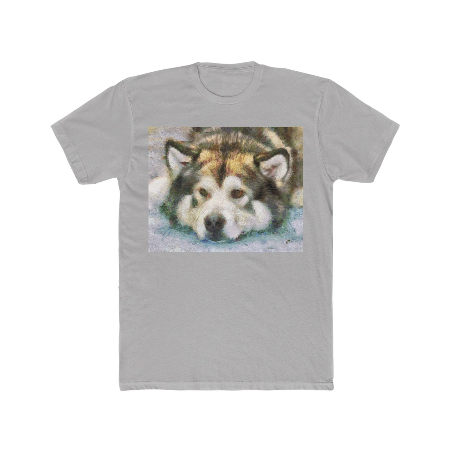 Malamute 'Eyak' -- Men's Fitted Cotton Crew Tee