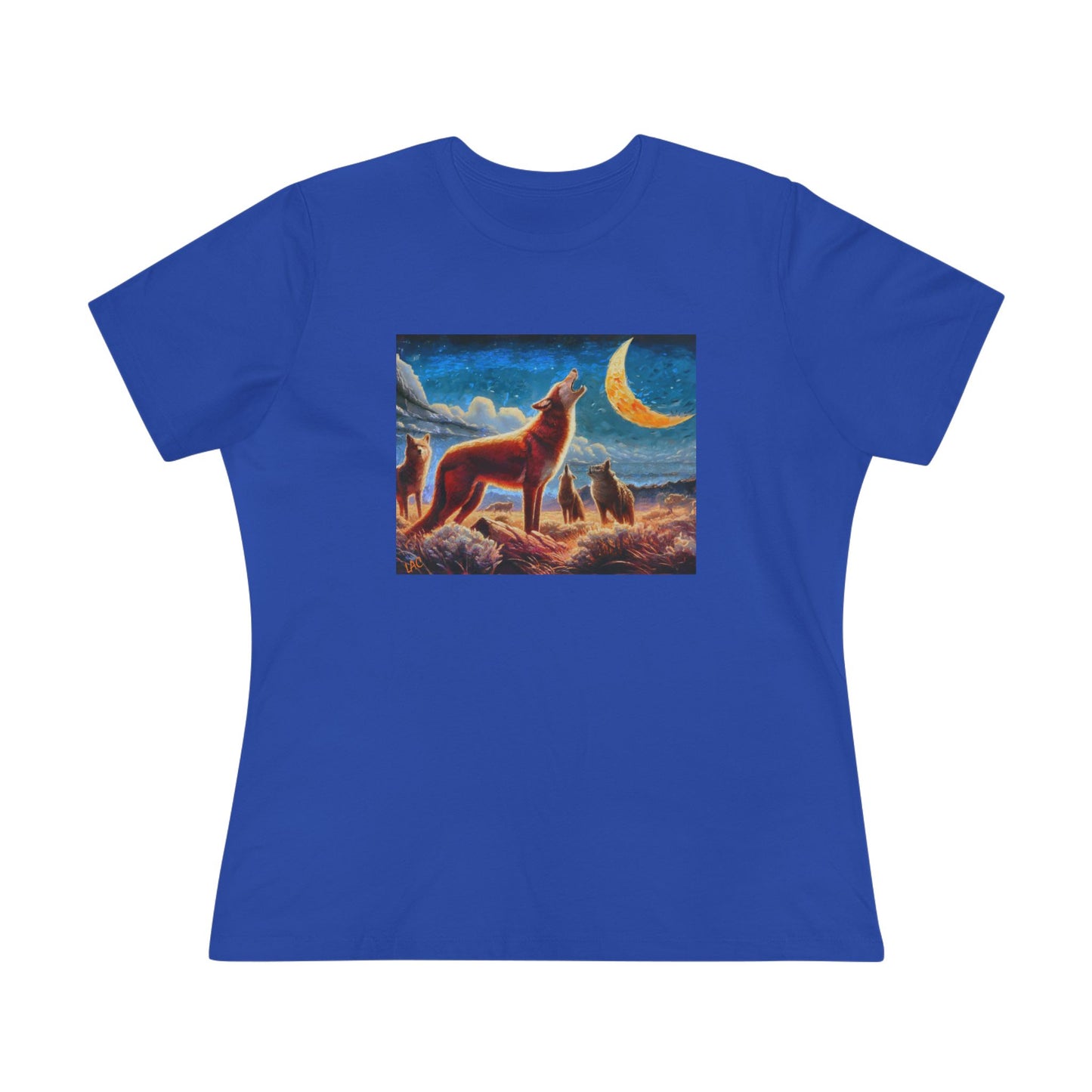 Coyotees in Moonlight Women's Relaxed Fit Cotton Tee