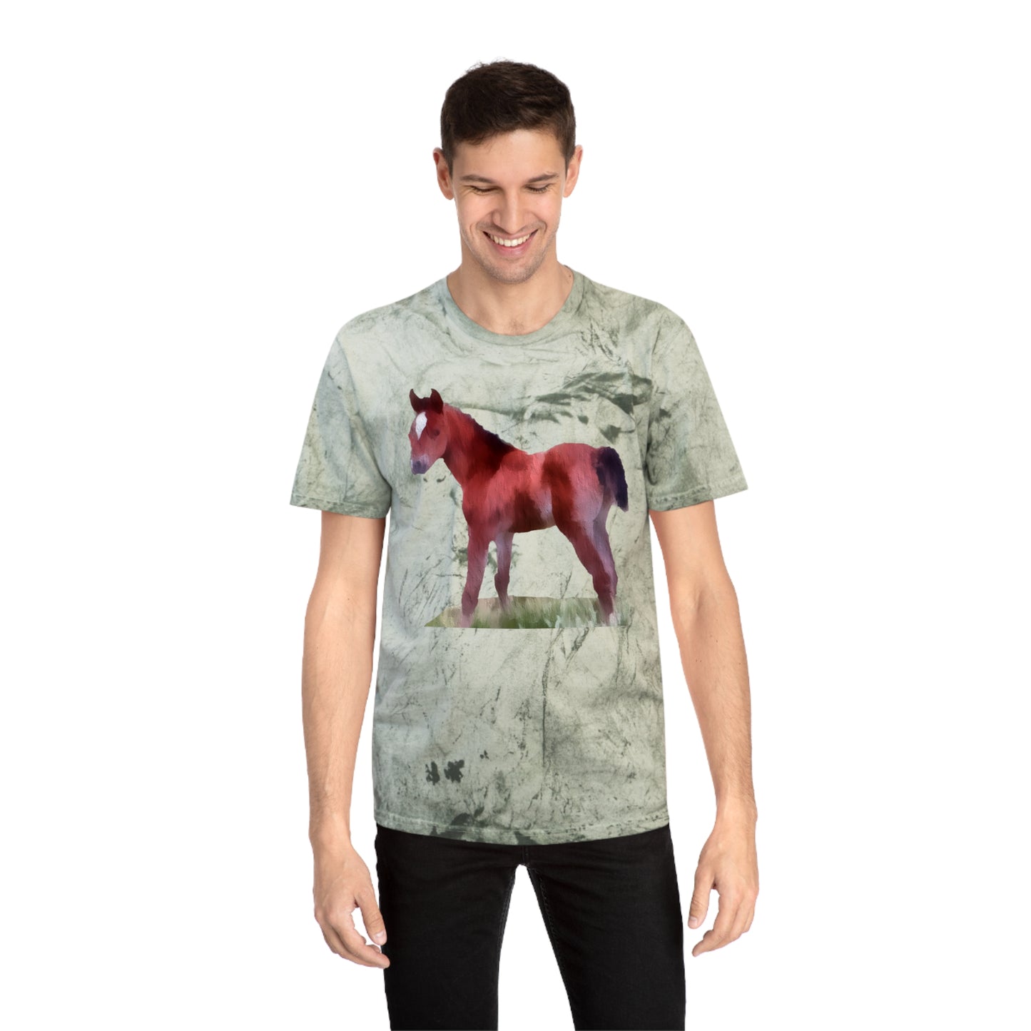 Horse 'Contata' Unisex Cotton Color Blast T-Shirt