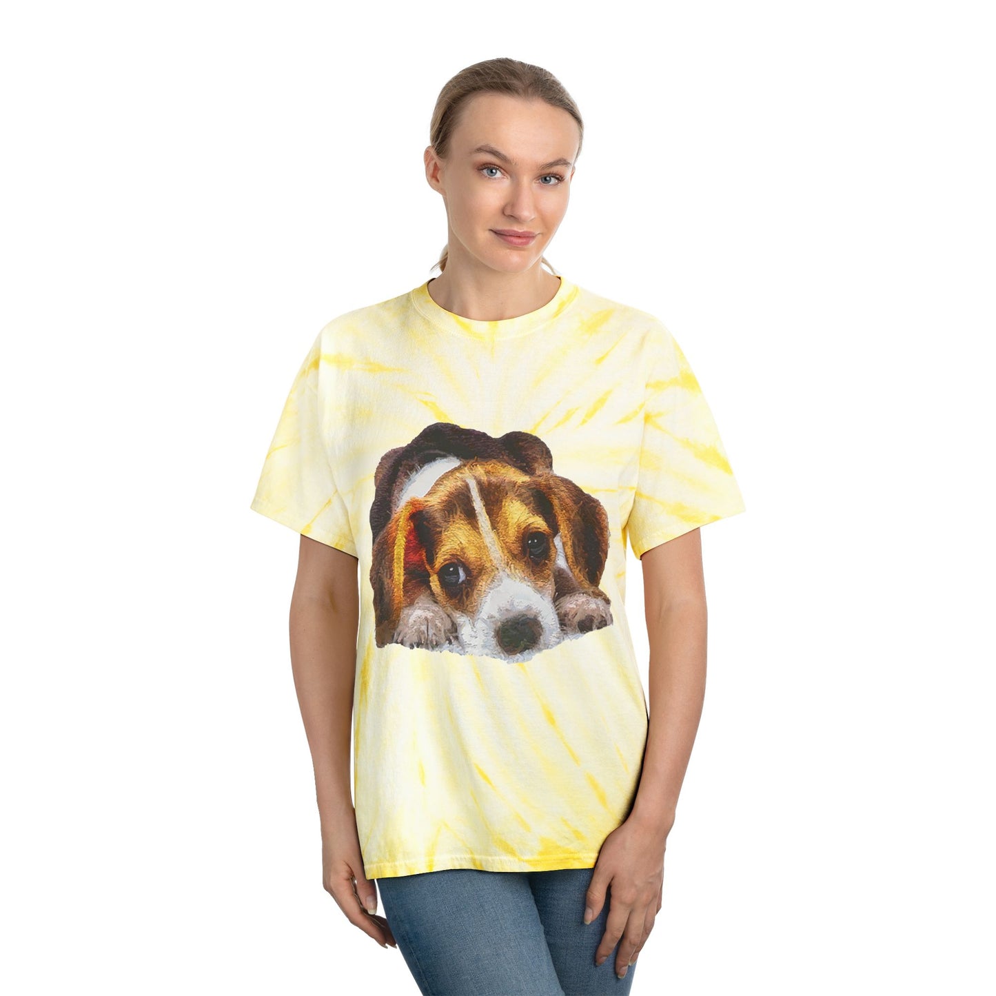 Beagle 'Daisy Mae' Unisex Cotton Tie-Dye Tee, Cyclone