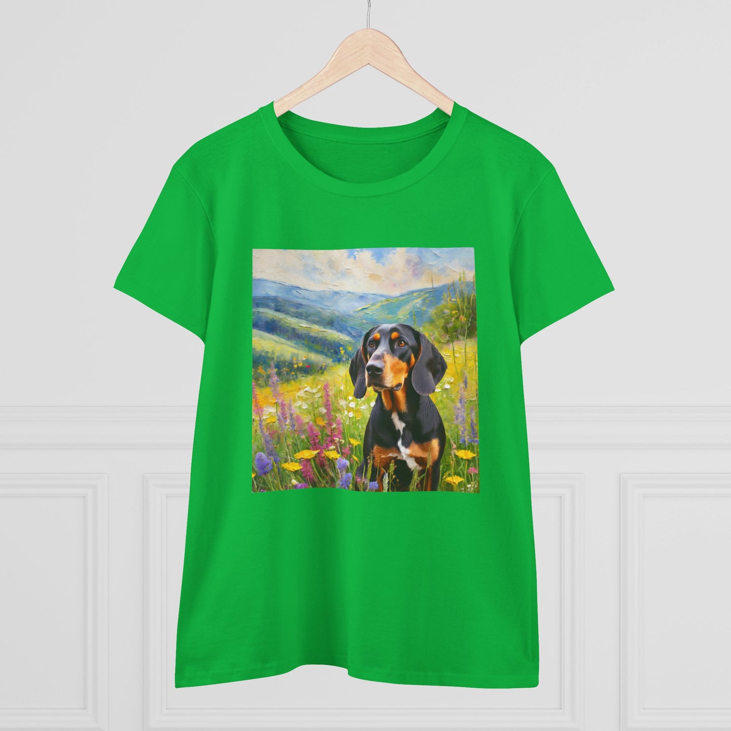 Black & Tan Coonhound Women's Midweight Cotton Tee