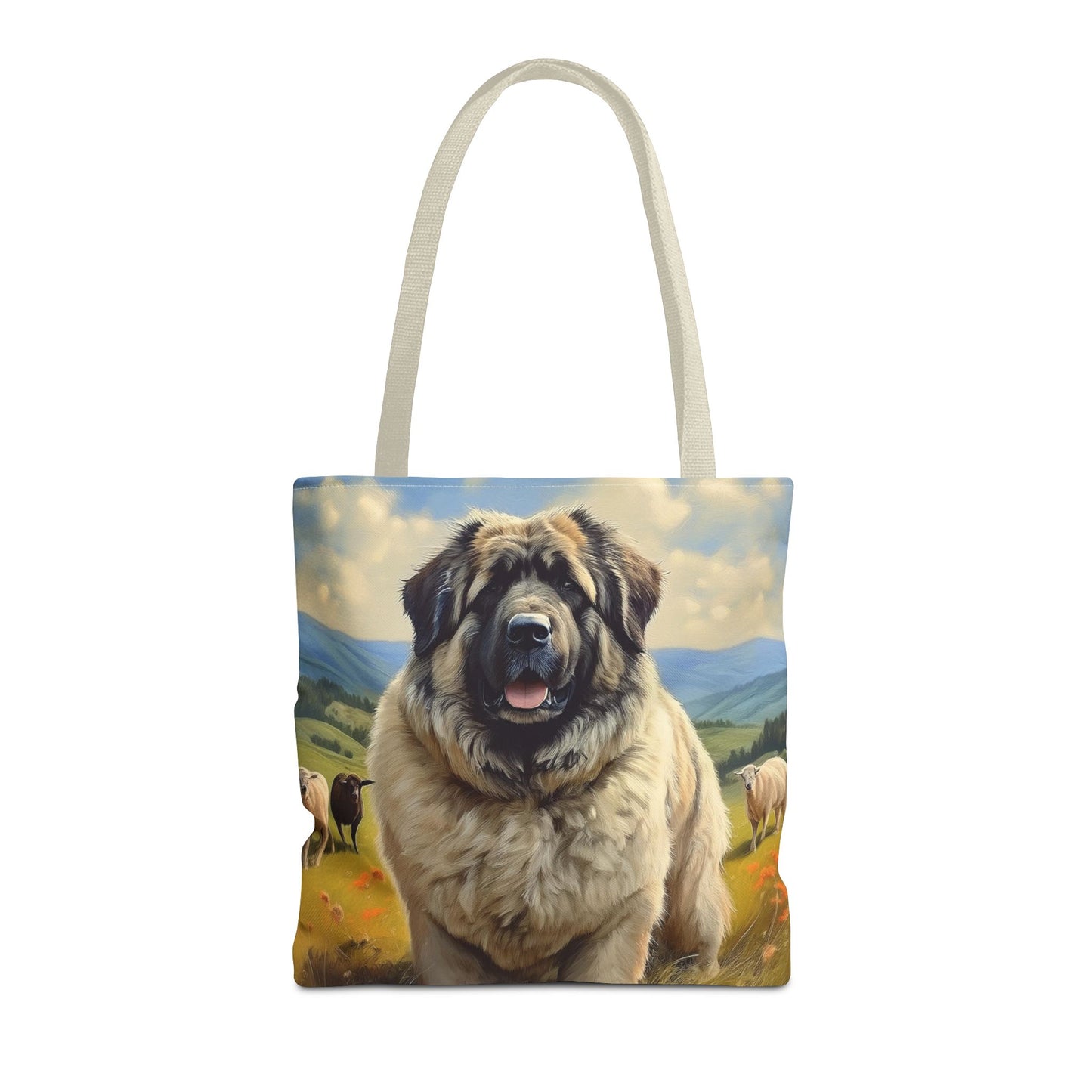 Caucasian Shepherd Dog Polyester Tote Bag (AOP)