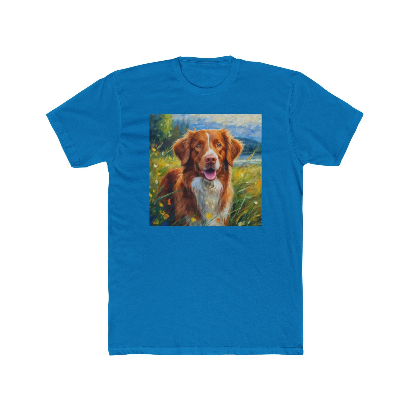 Nova Scotia Duck Tolling Retriever 'Dixie' Men's Fitted Cotton Crew Tee