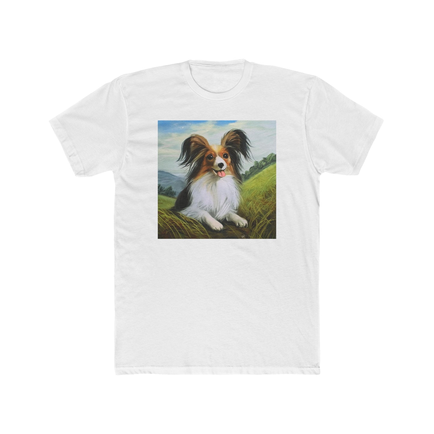 Papillon #2 - Mens Fitted Cotton Crew Tee