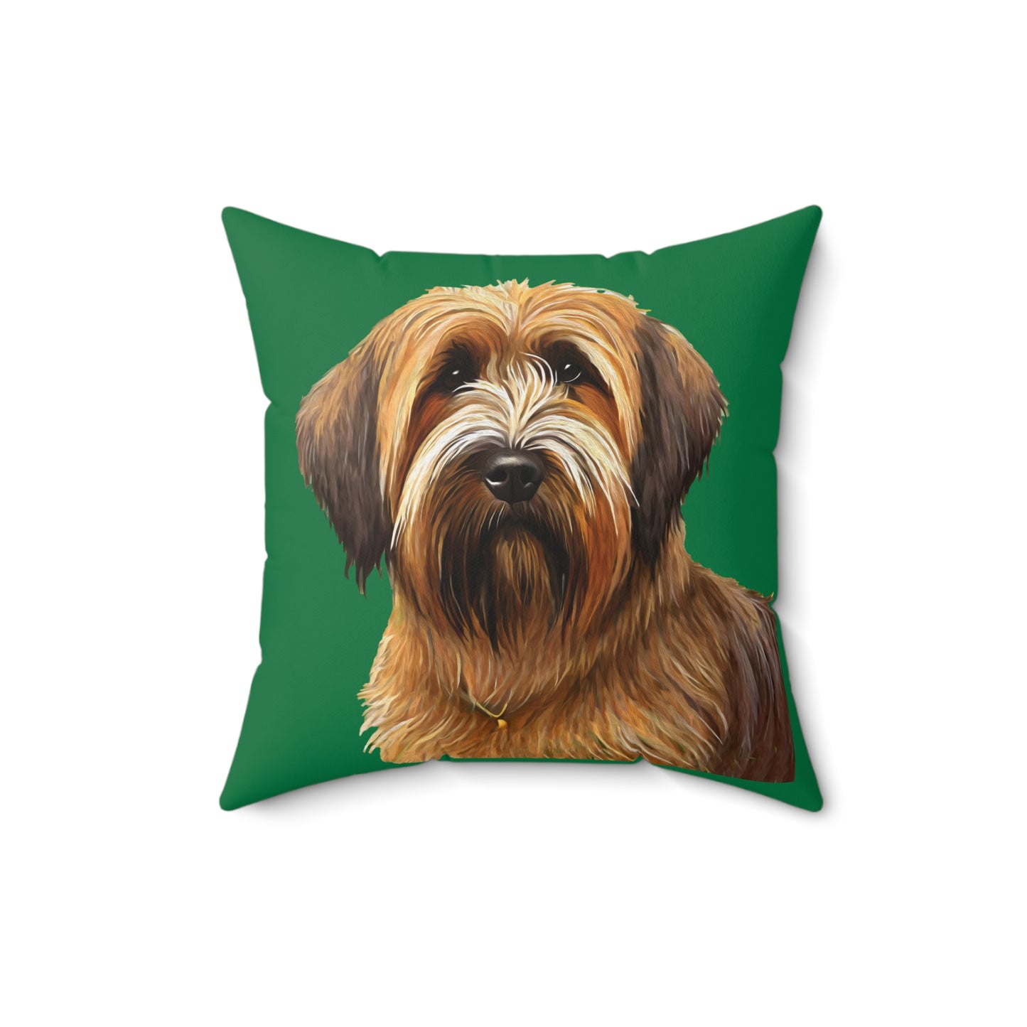 French Briard Spun Polyester Square Throw Pillow
