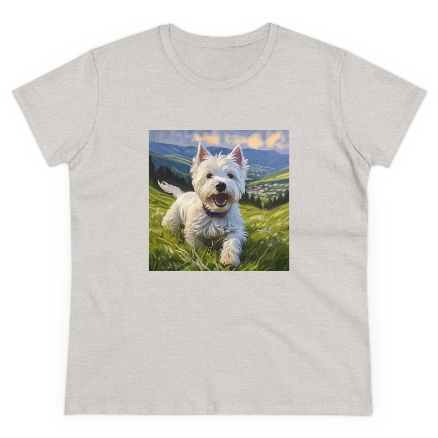 Westie Artistic Painting Women's Cotton Tee